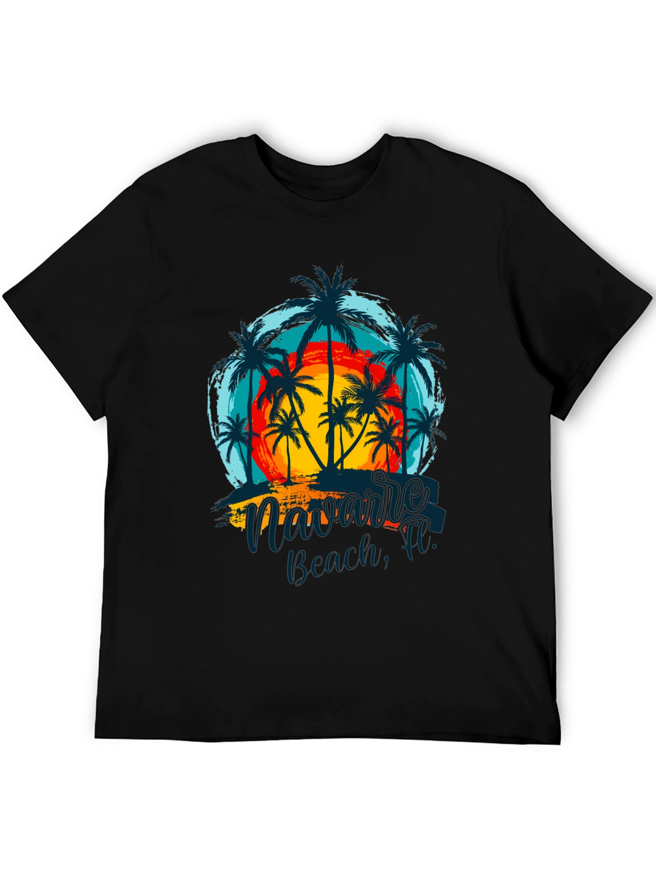 Navarre Beach Palm Tree Graphic Tee