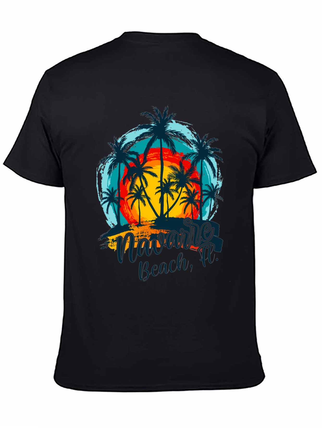 Navarre Beach Palm Tree Graphic Tee