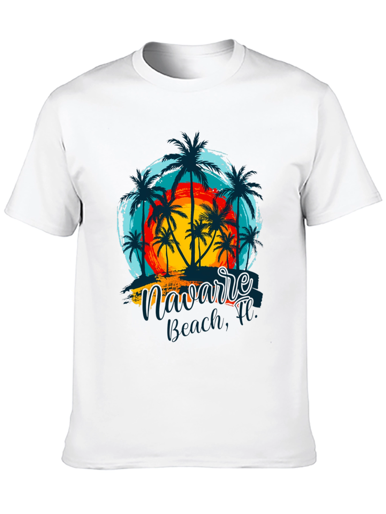 Navarre Beach Palm Tree Graphic Tee