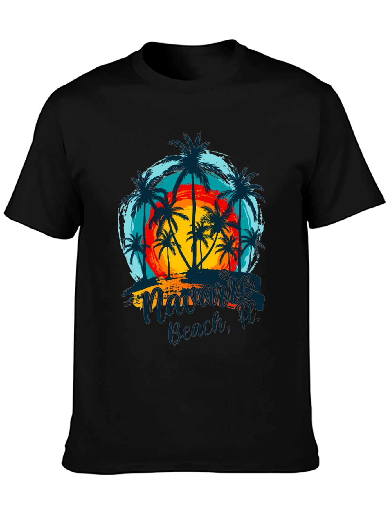 Navarre Beach Palm Tree Graphic Tee
