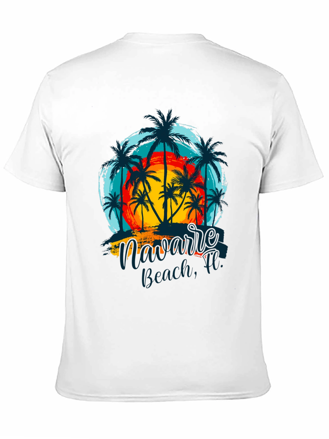 Navarre Beach Palm Tree Graphic Tee