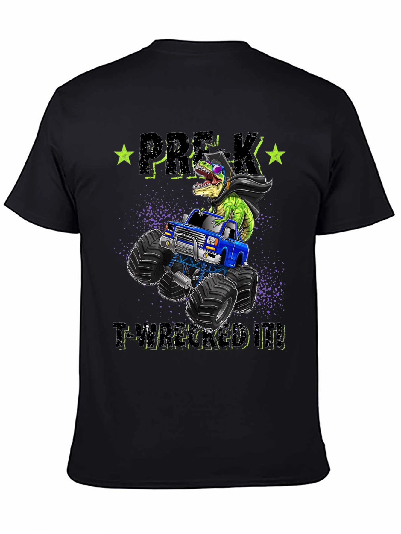 Pre-K T-Wreaked It! Monster Truck Dinosaur T-Shirt