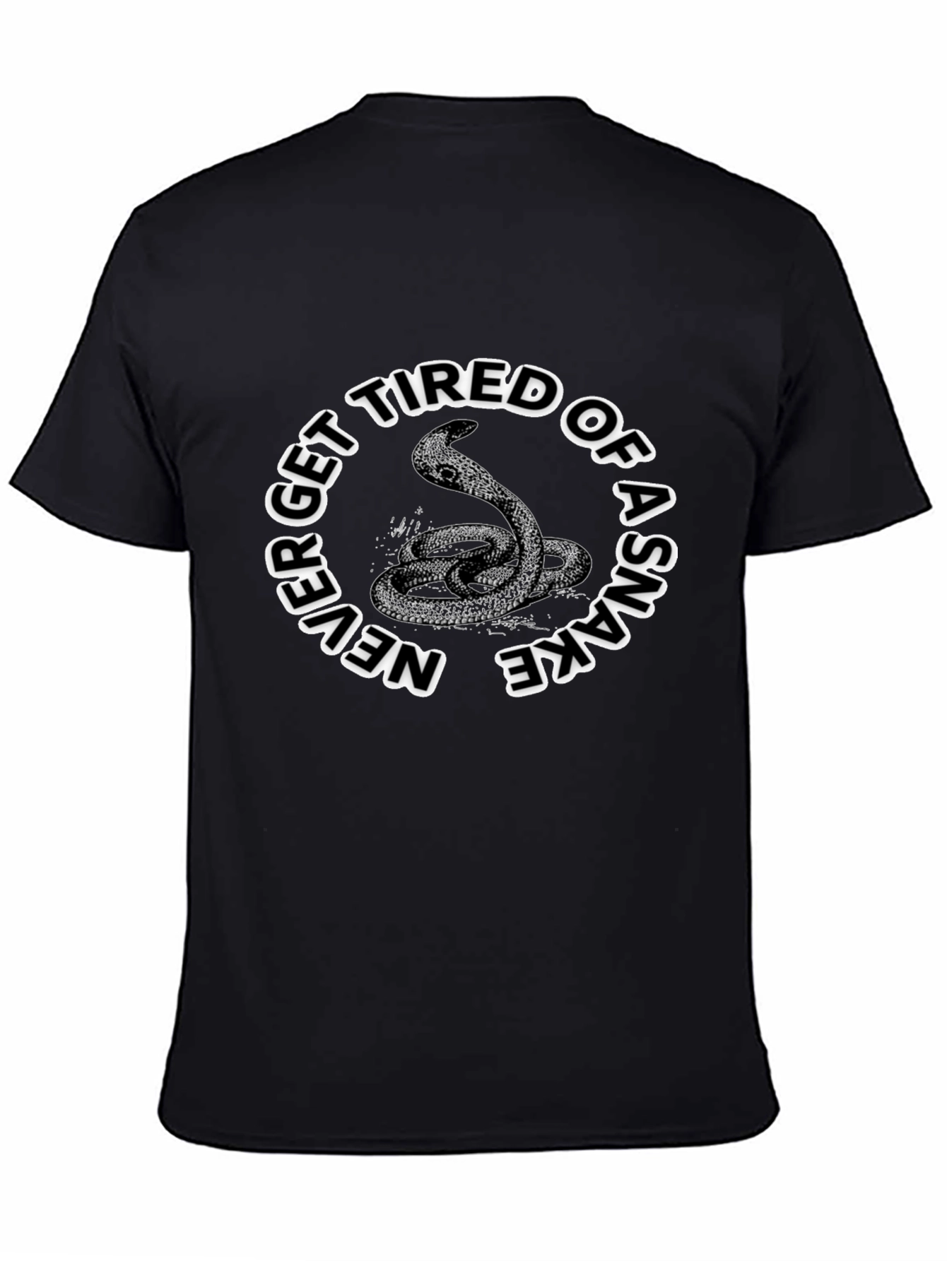 Never Get Tired of a Snake Graphic T-Shirt