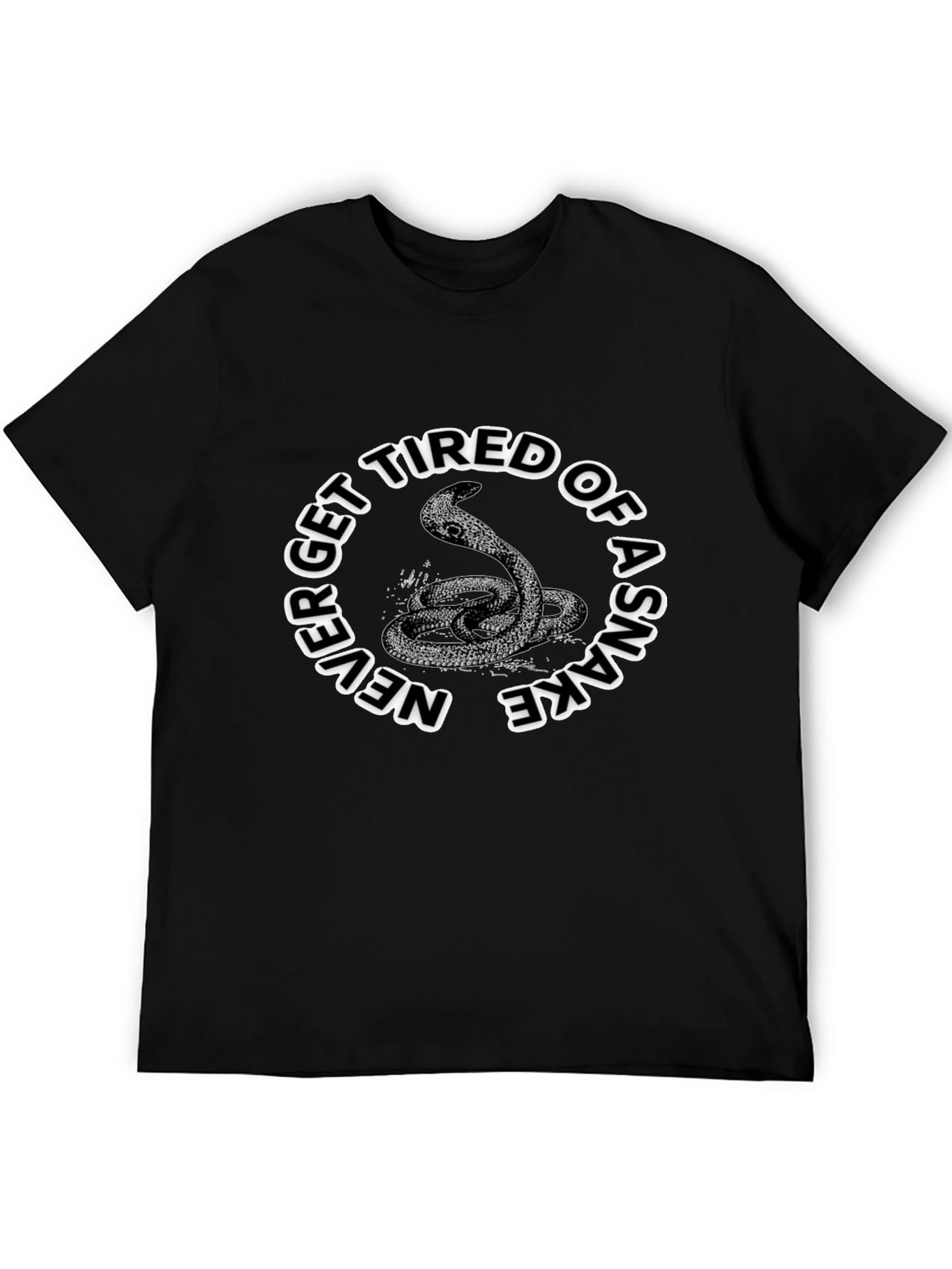 Never Get Tired of a Snake Graphic T-Shirt