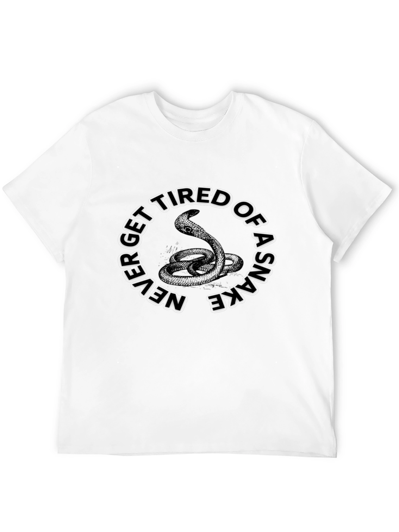 Never Get Tired of a Snake Graphic T-Shirt