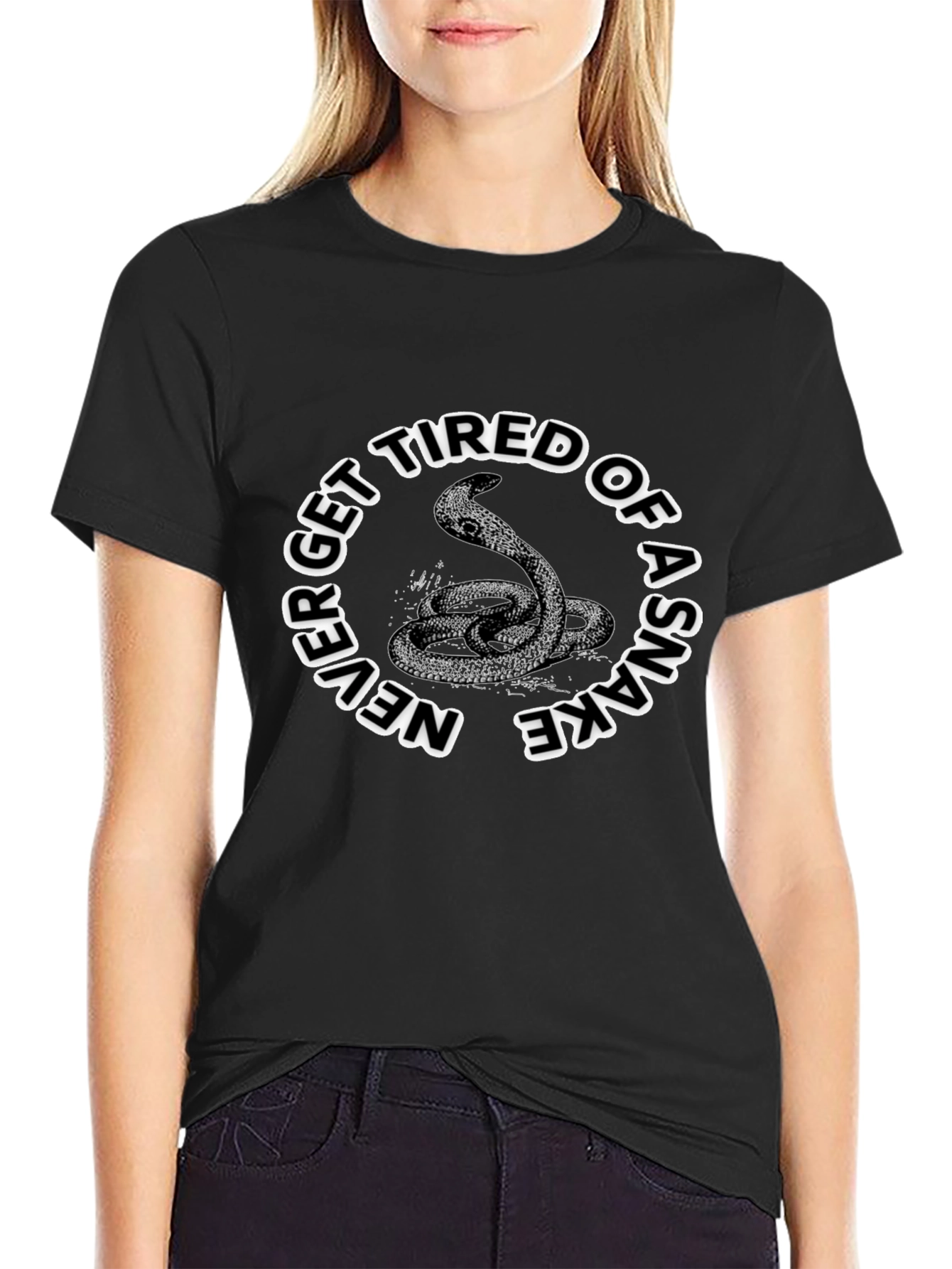 Never Get Tired of a Snake Graphic T-Shirt