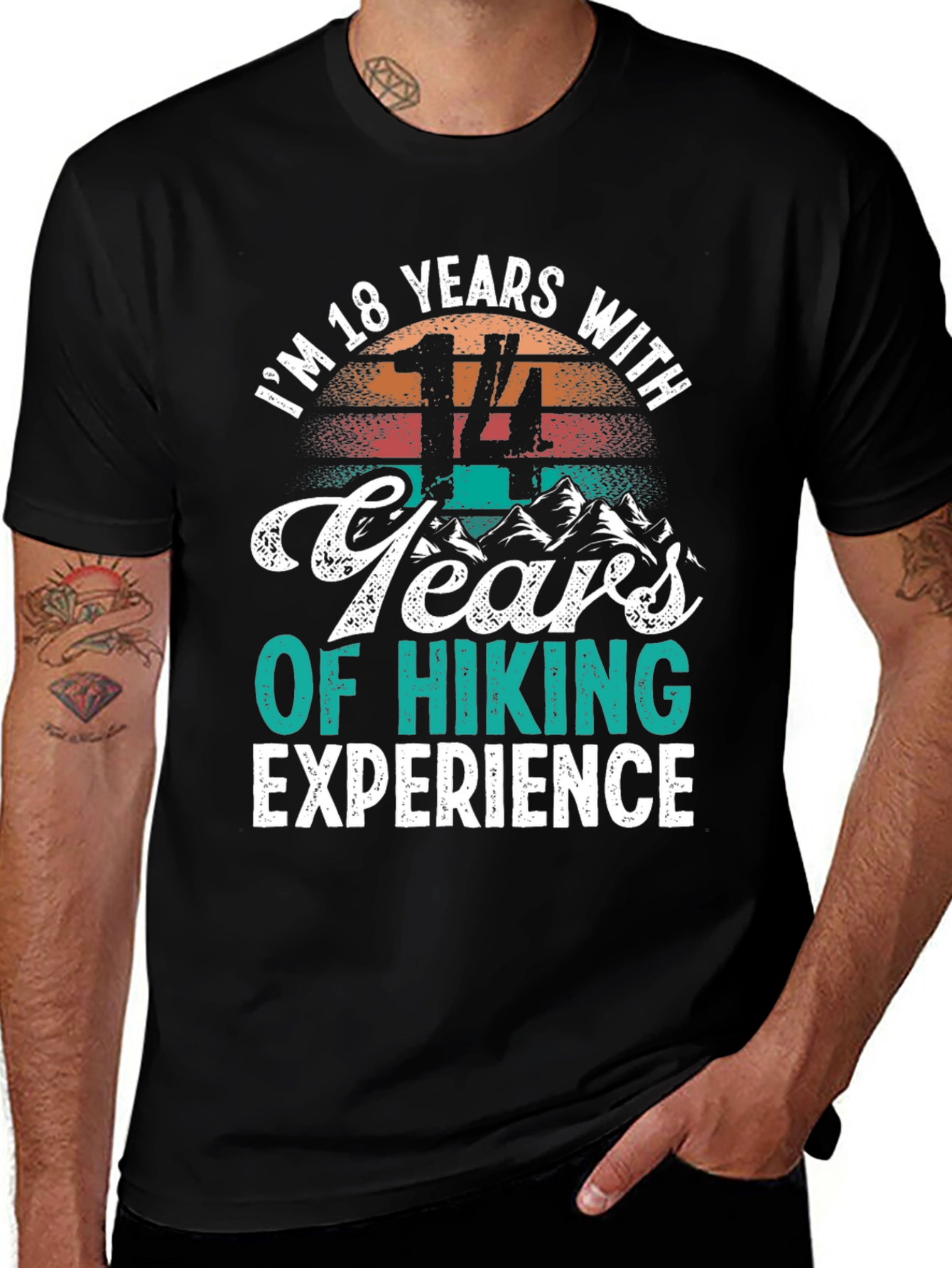 18 Years Old 14 Years Hiking Experience T-Shirt