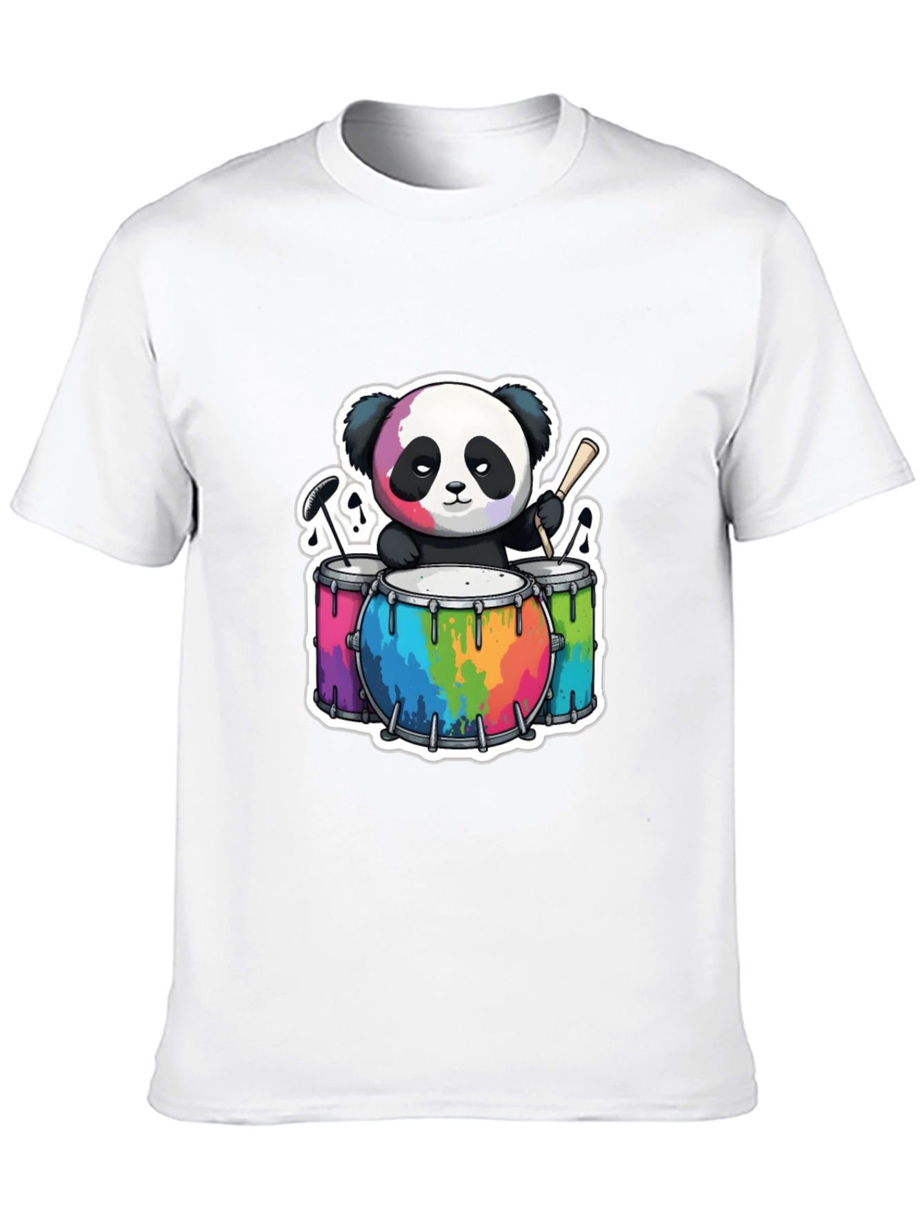 Cool Panda Drummer Graphic T-Shirt
