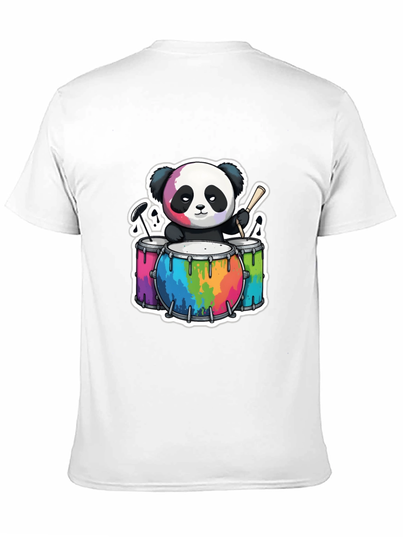 Cool Panda Drummer Graphic T-Shirt