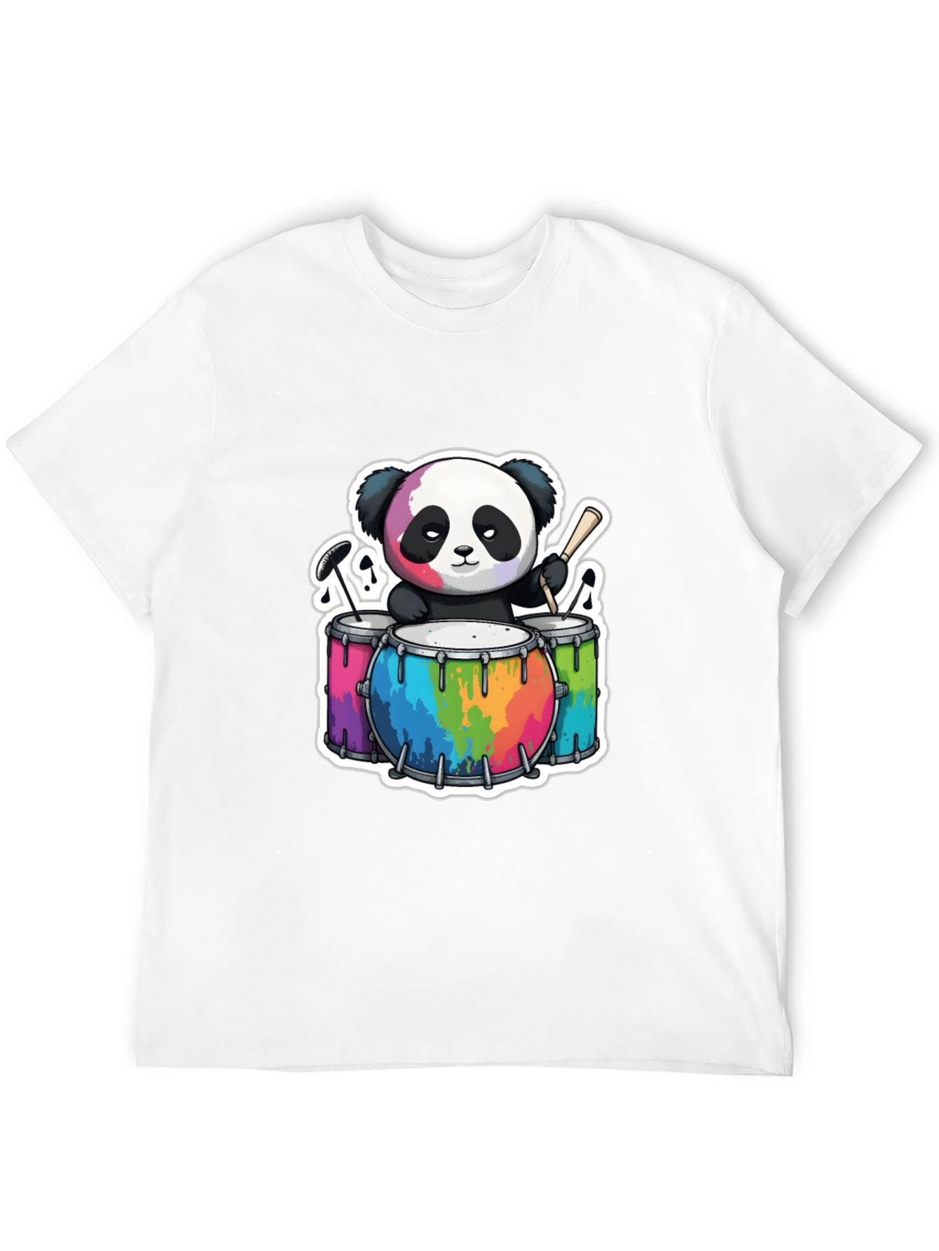 Cool Panda Drummer Graphic T-Shirt