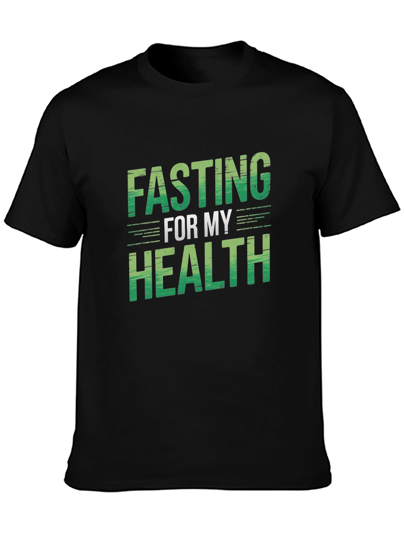 Fasting For My Health Black T-Shirt