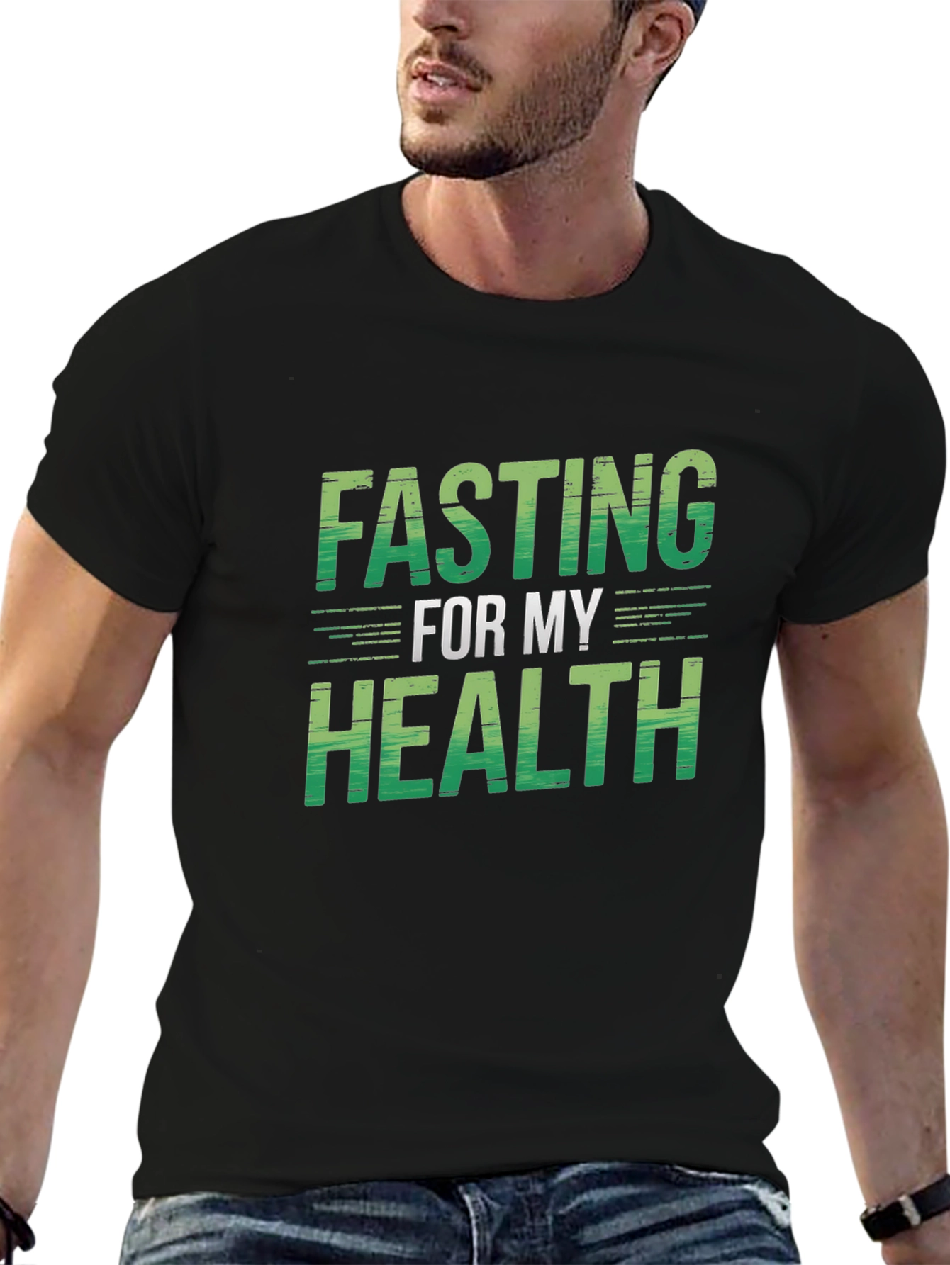 Fasting For My Health Black T-Shirt