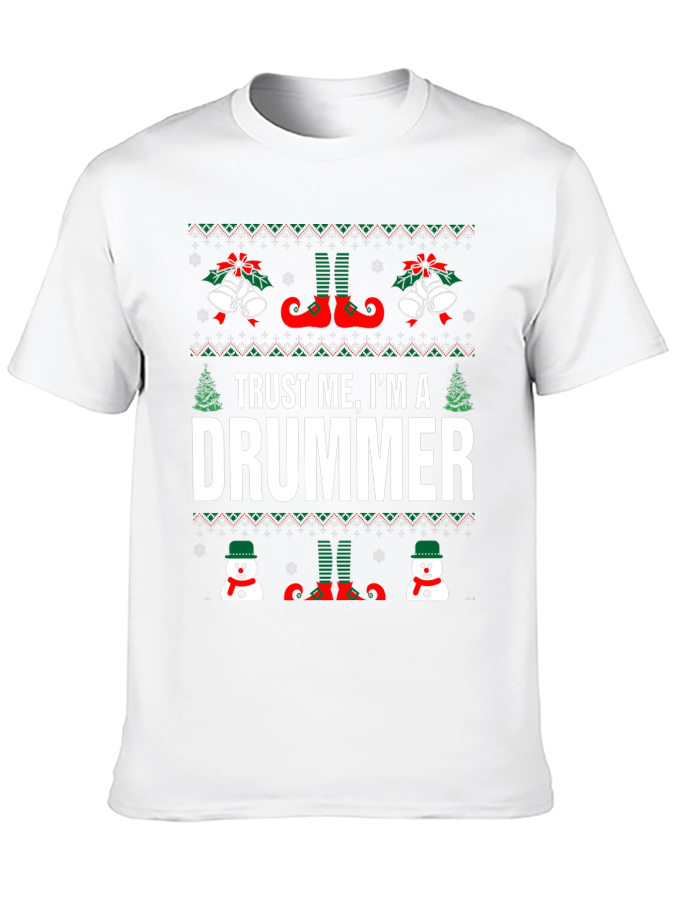 Trust Me Im a Drummer Christmas Graphic Tee