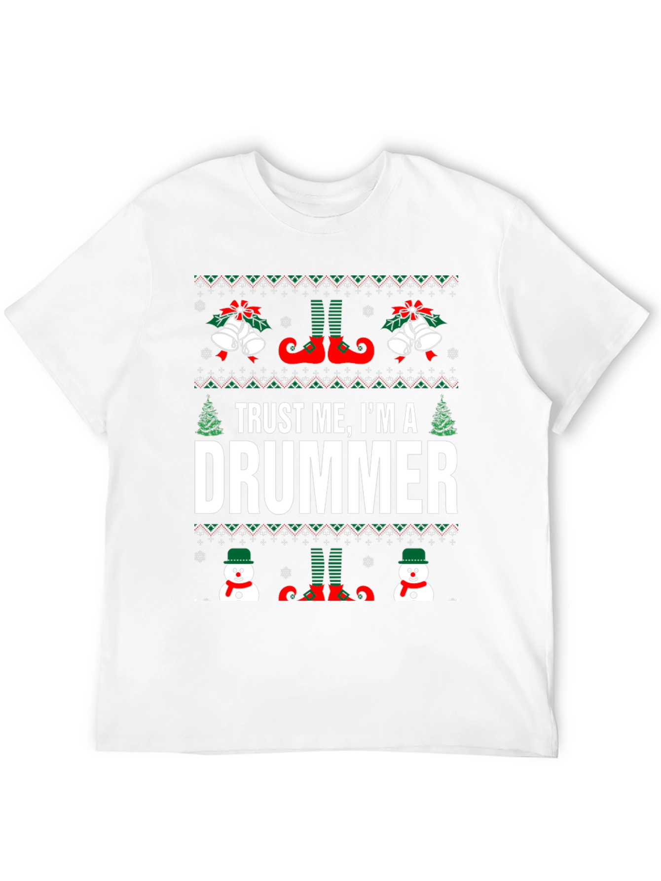 Trust Me Im a Drummer Christmas Graphic Tee