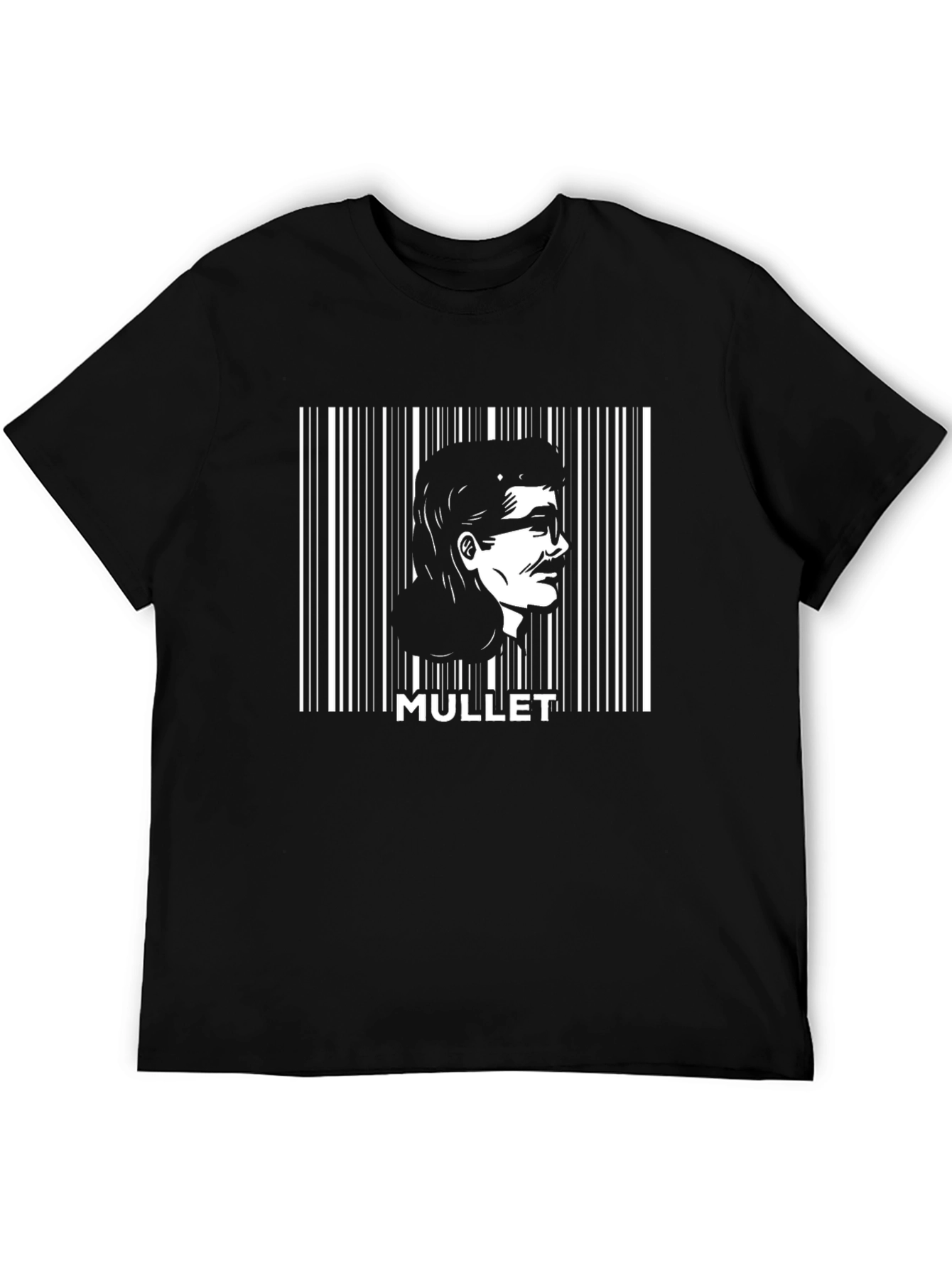 Mullet Barcode Graphic Tee - Retro Style