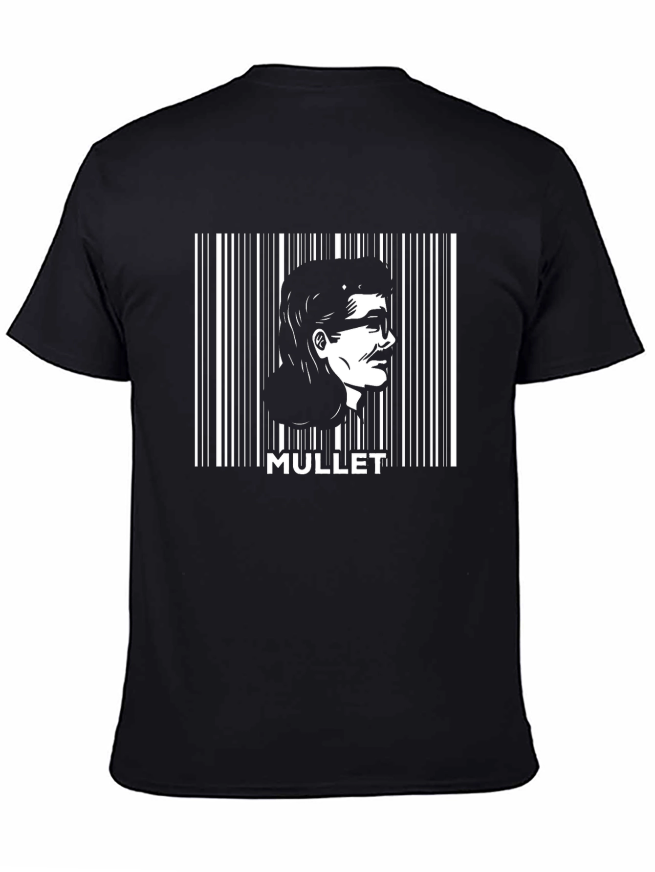 Mullet Barcode Graphic Tee - Retro Style