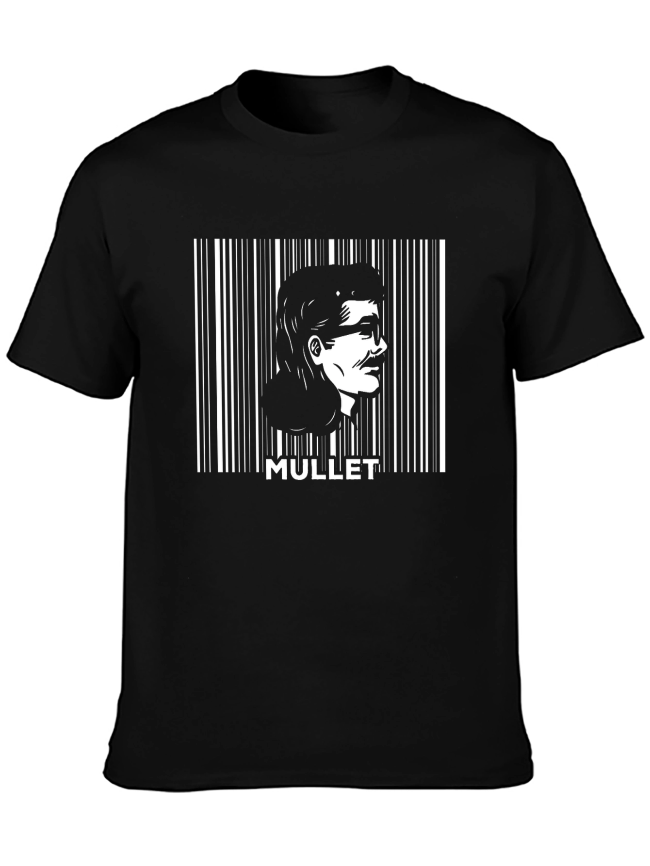 Mullet Barcode Graphic Tee - Retro Style