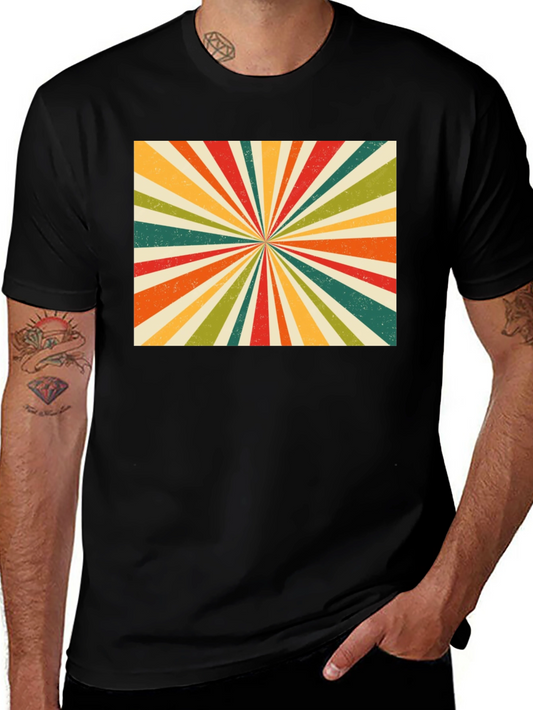 Retro Sunburst Graphic Tee - Vintage Style T-Shirt