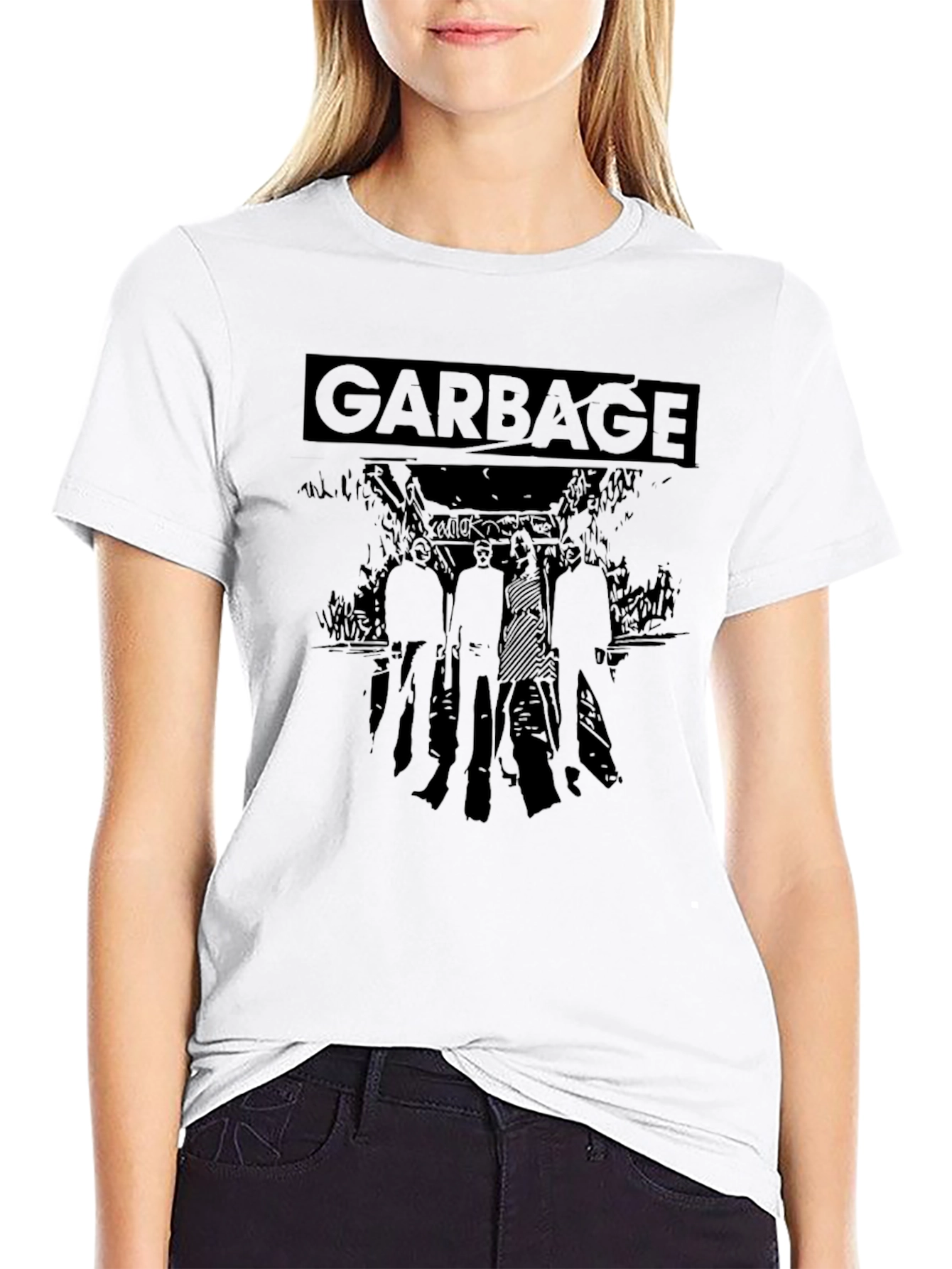Garbage Band Graphic Black T-Shirt
