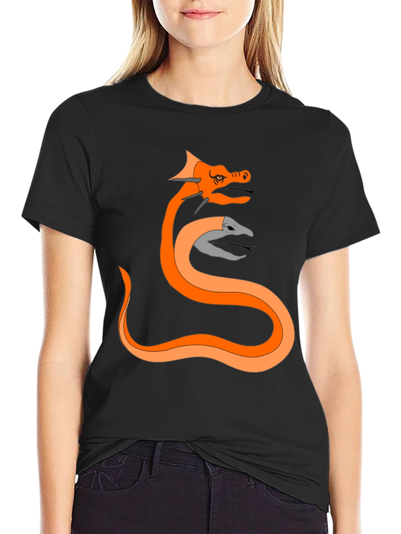 Two-Headed Serpent Graphic T-Shirt