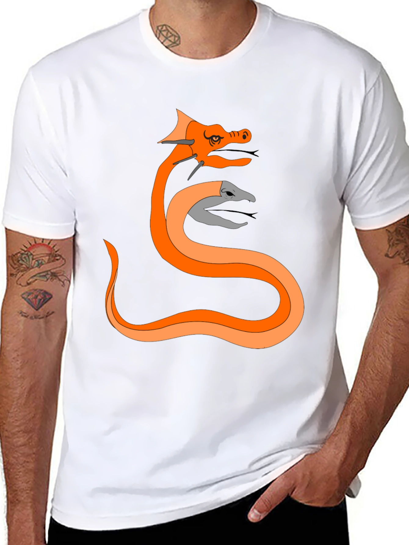 Two-Headed Serpent Graphic T-Shirt