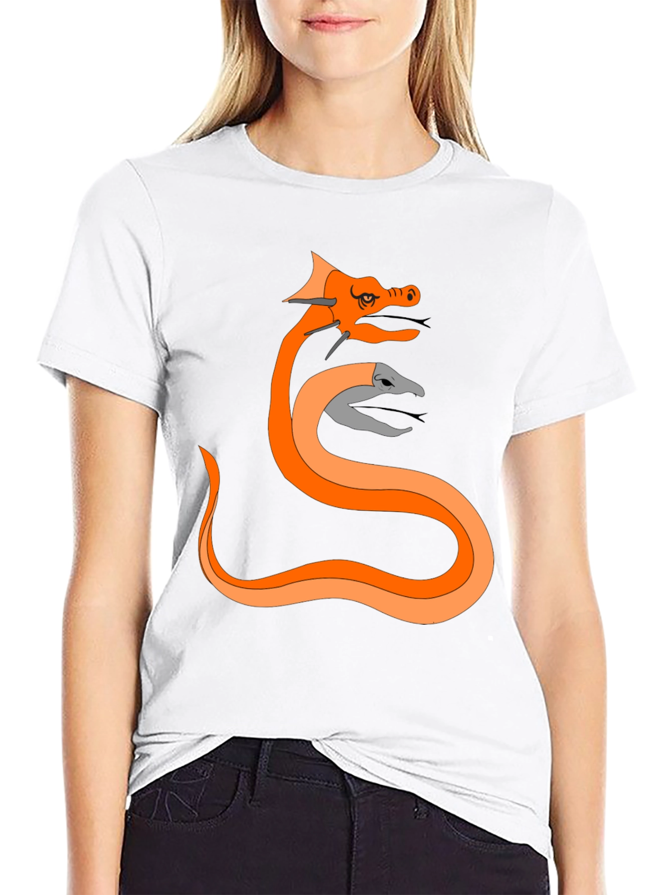 Two-Headed Serpent Graphic T-Shirt