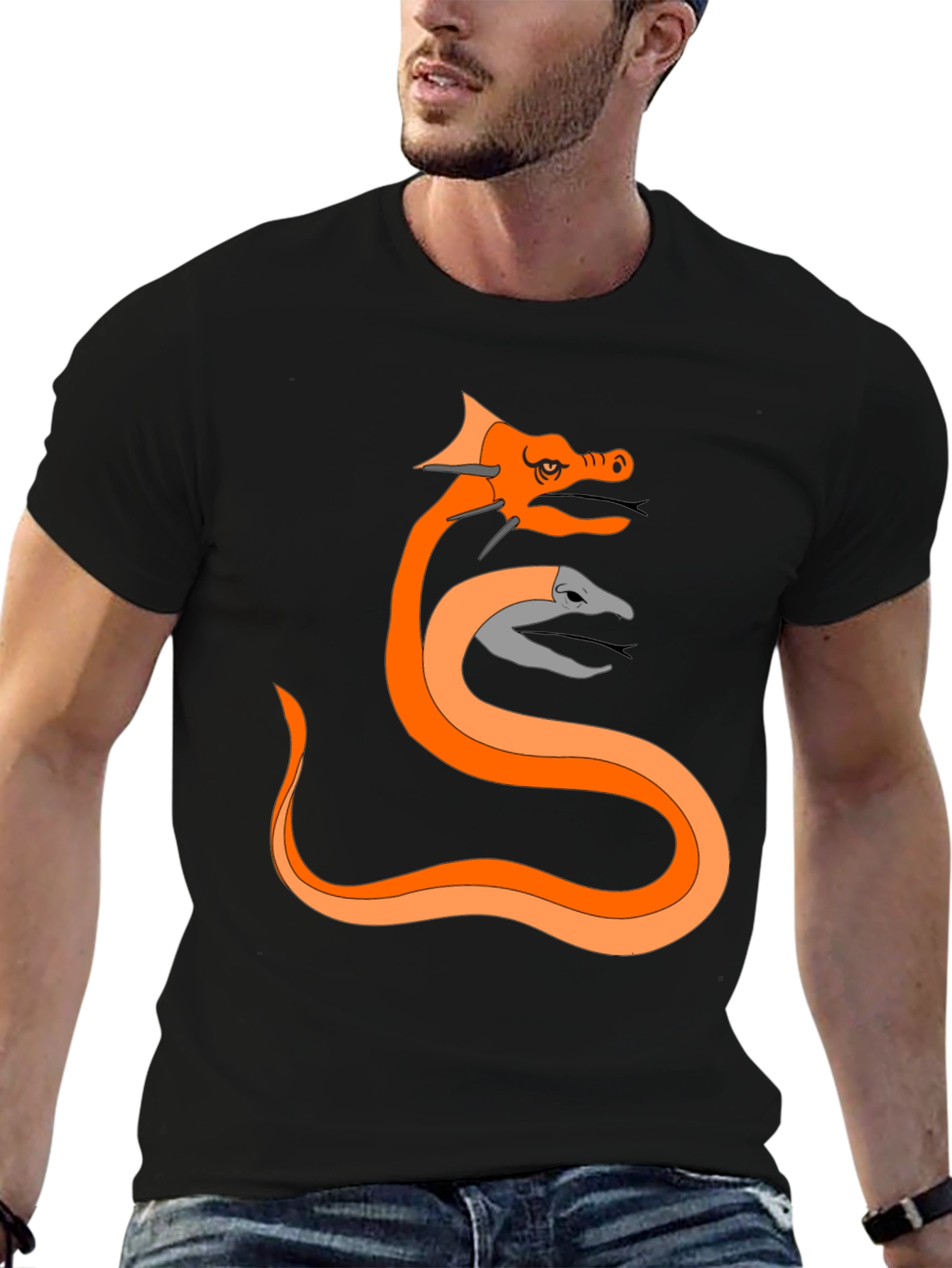 Two-Headed Serpent Graphic T-Shirt