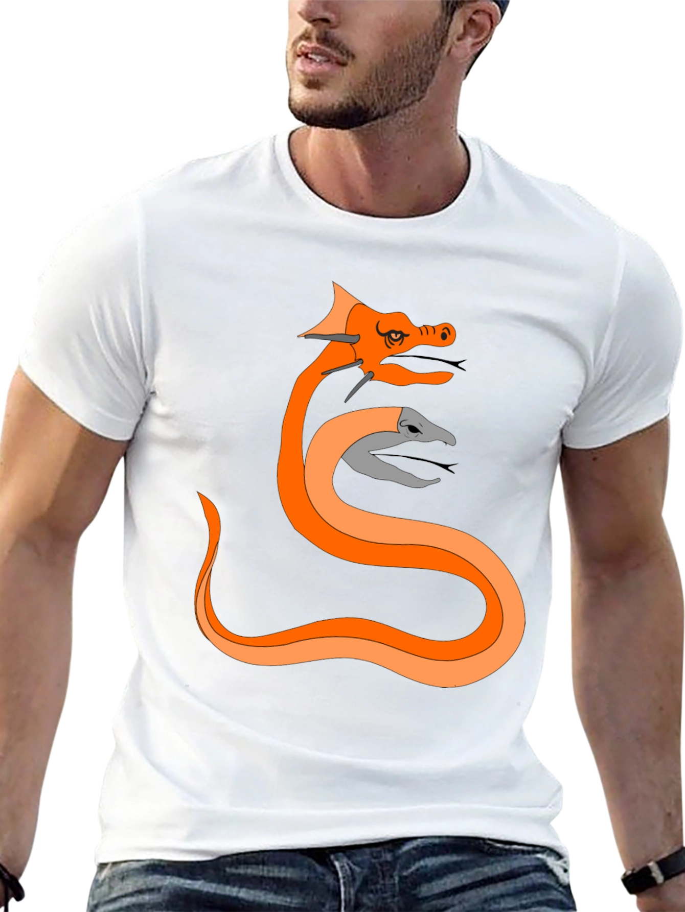 Two-Headed Serpent Graphic T-Shirt