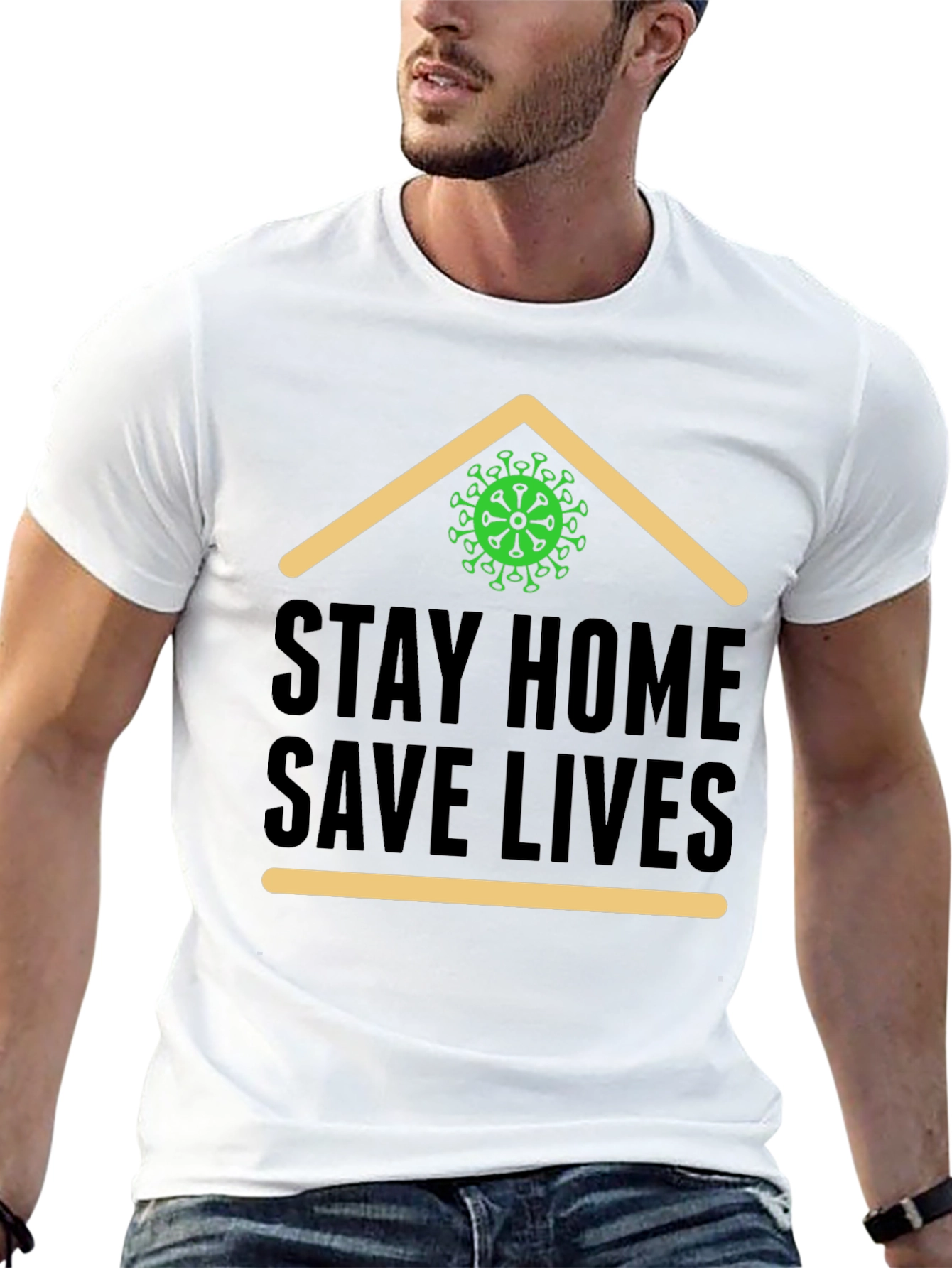 Stay Home Save Lives Graphic Tee