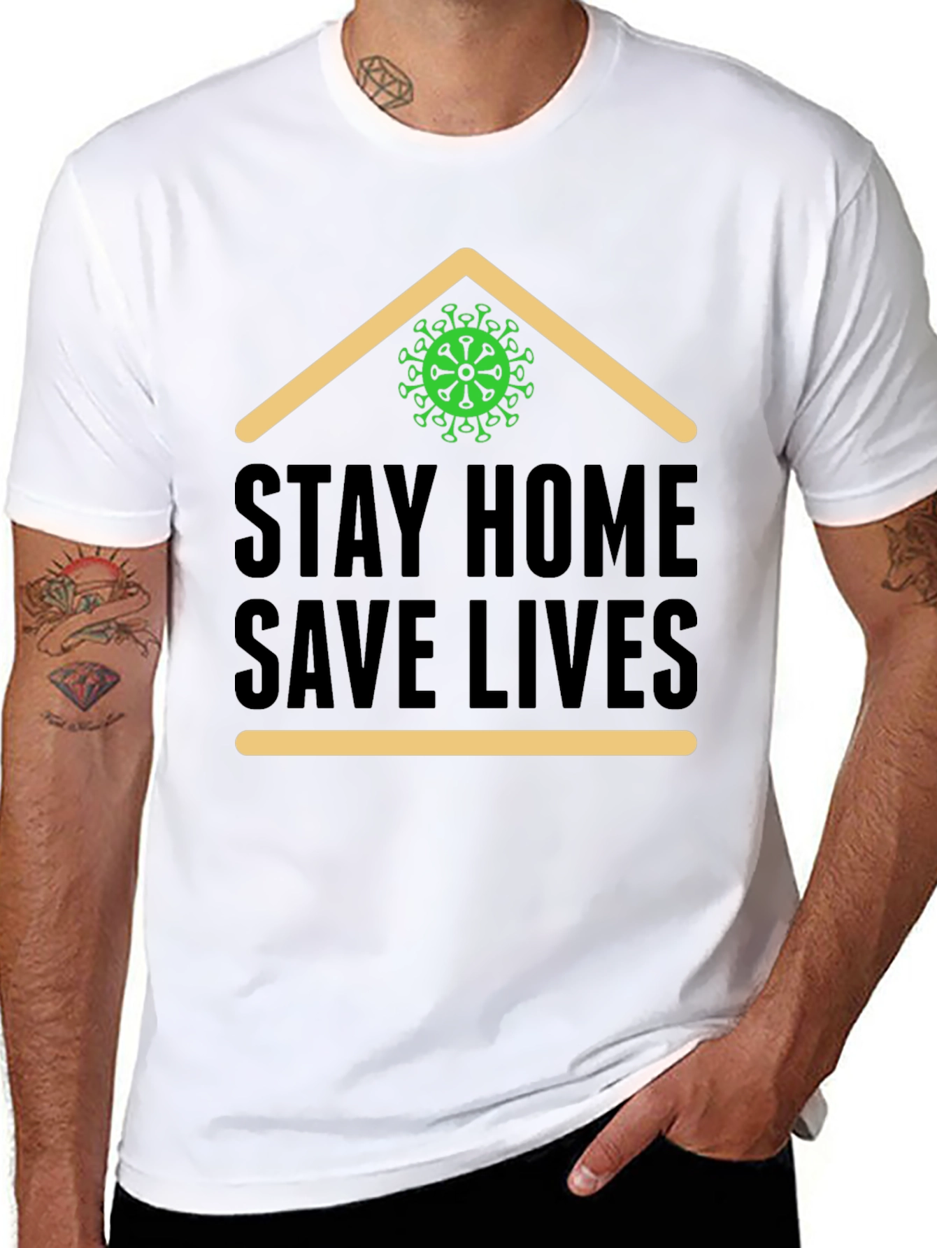 Stay Home Save Lives Graphic Tee