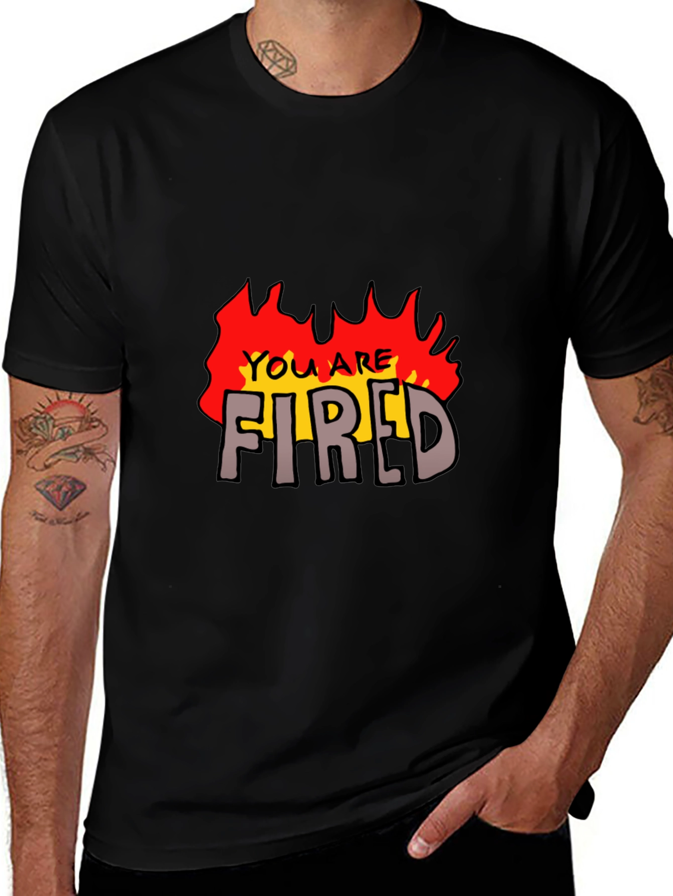 You Are Fired Graphic Tee - Black T-Shirt