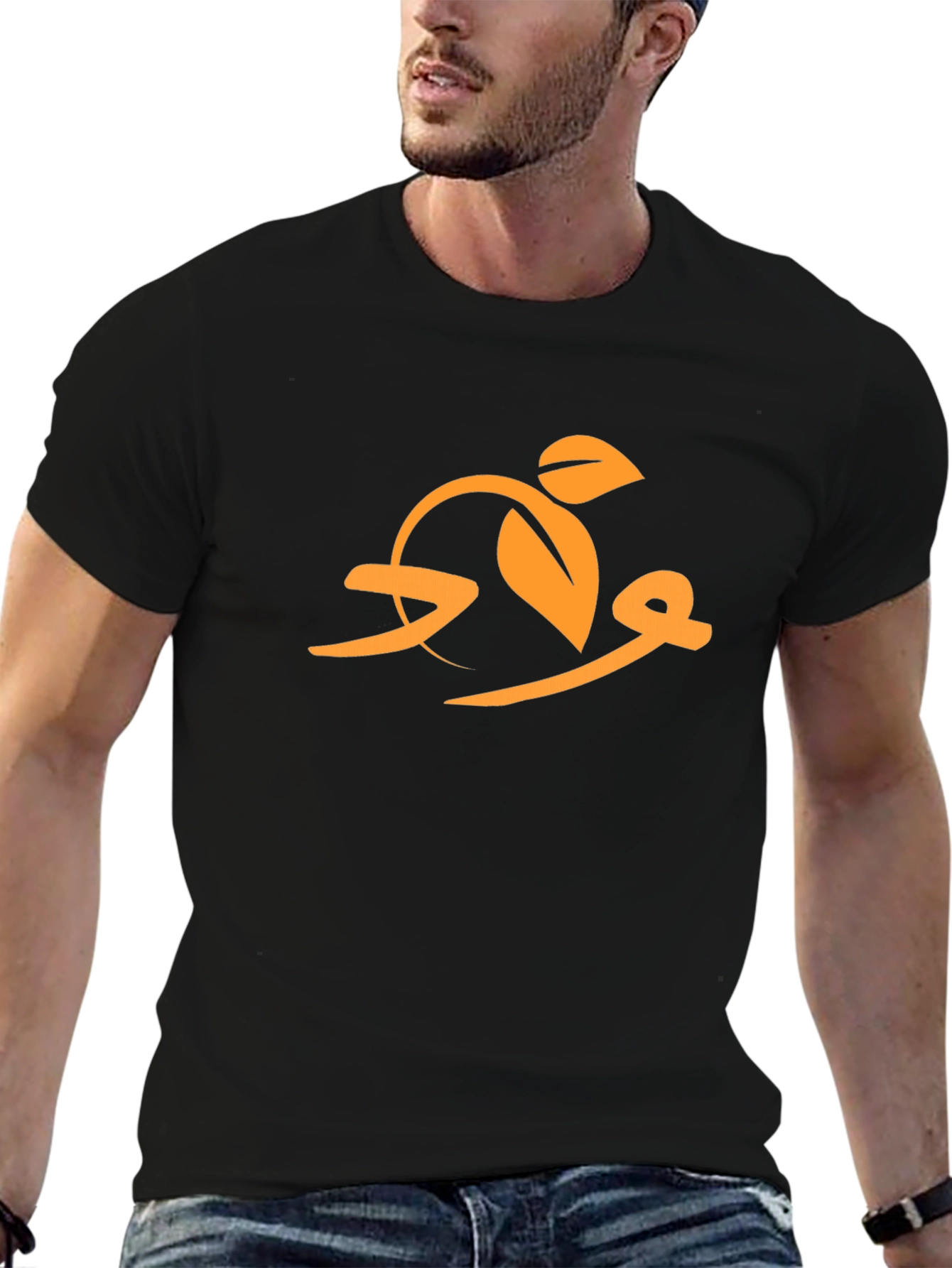 Stylish Black T-Shirt with Arabic Calligraphy Design
