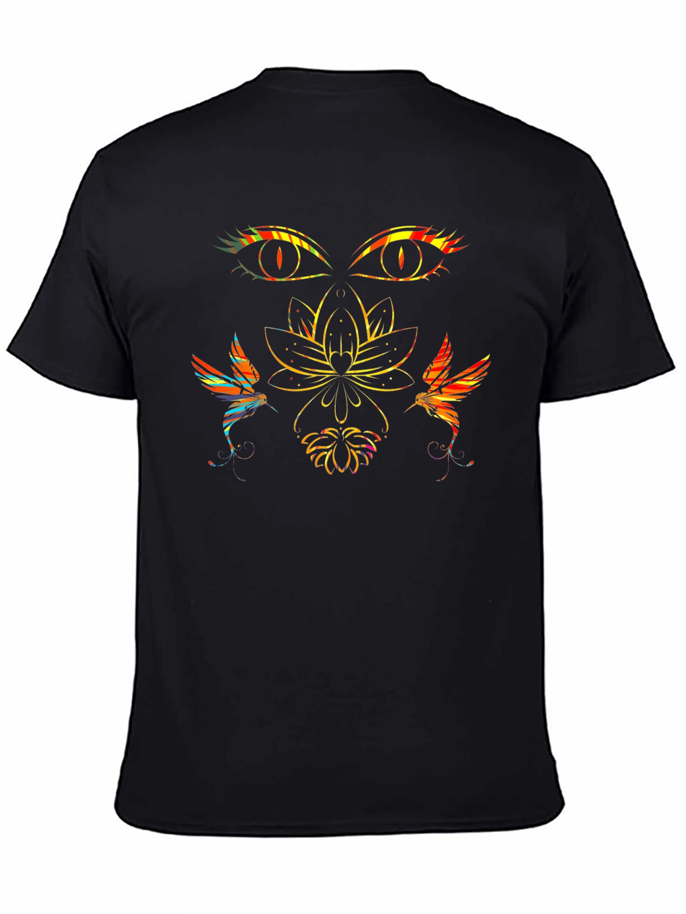 Mystic Lotus Graphic Tee - Black