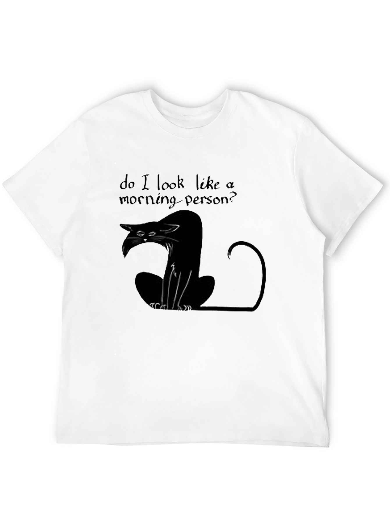 Black Cat Morning Person? Graphic T-Shirt