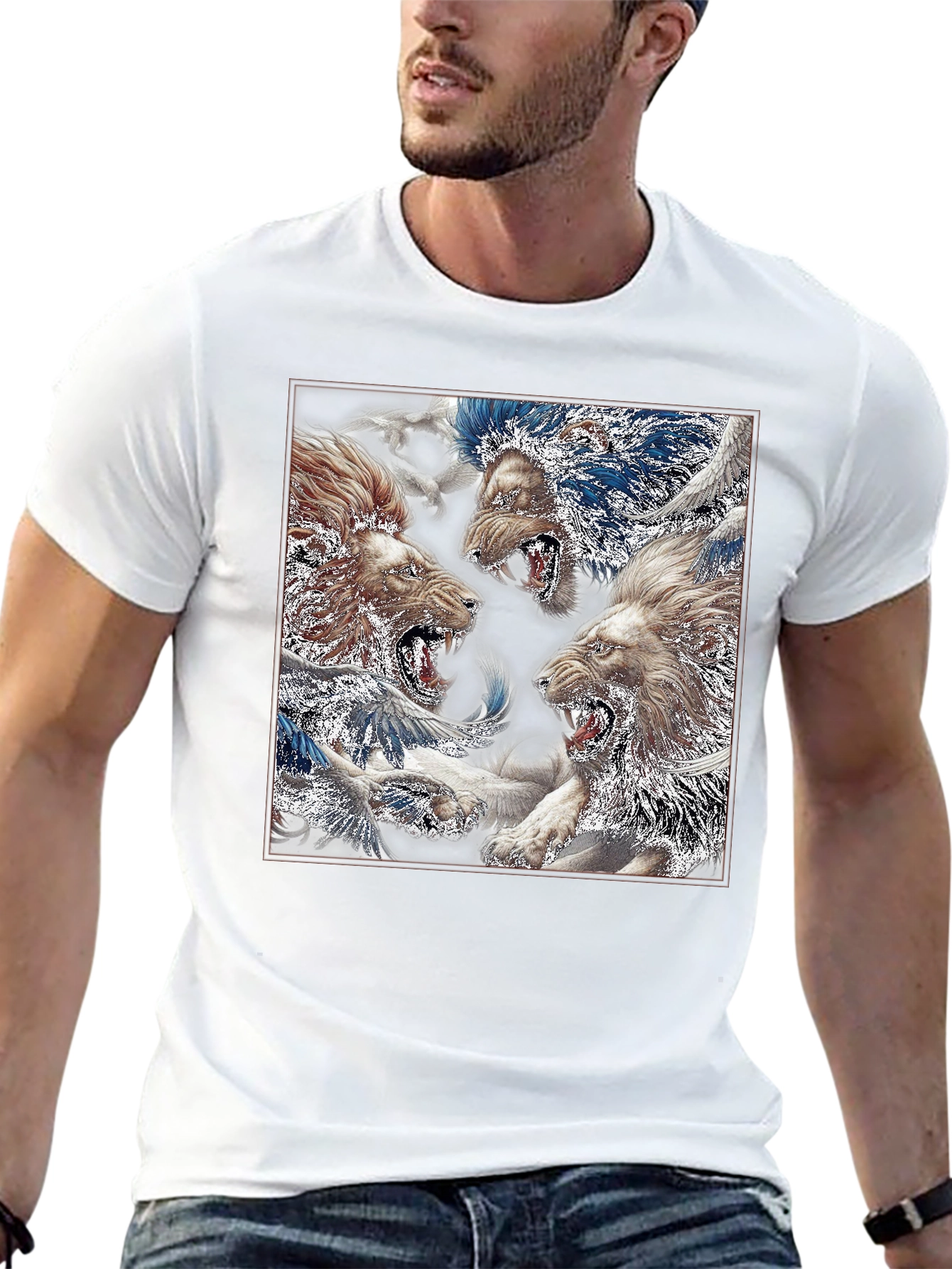 Lion T-Shirt - Graphic Print