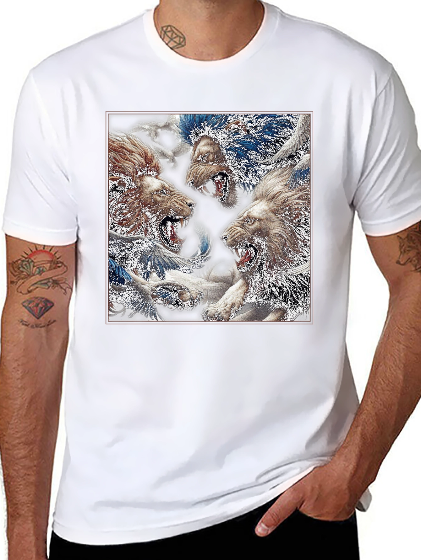 Lion T-Shirt - Graphic Print