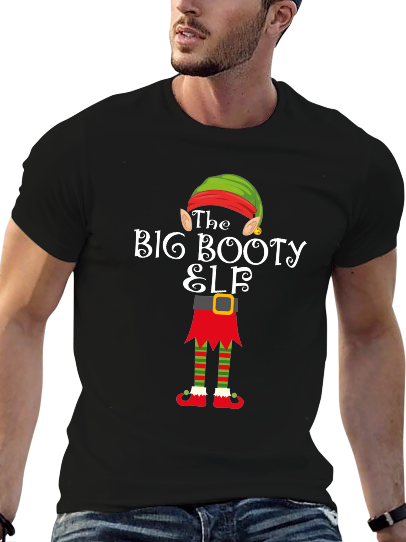 The Big Booty Elf Christmas T-Shirt