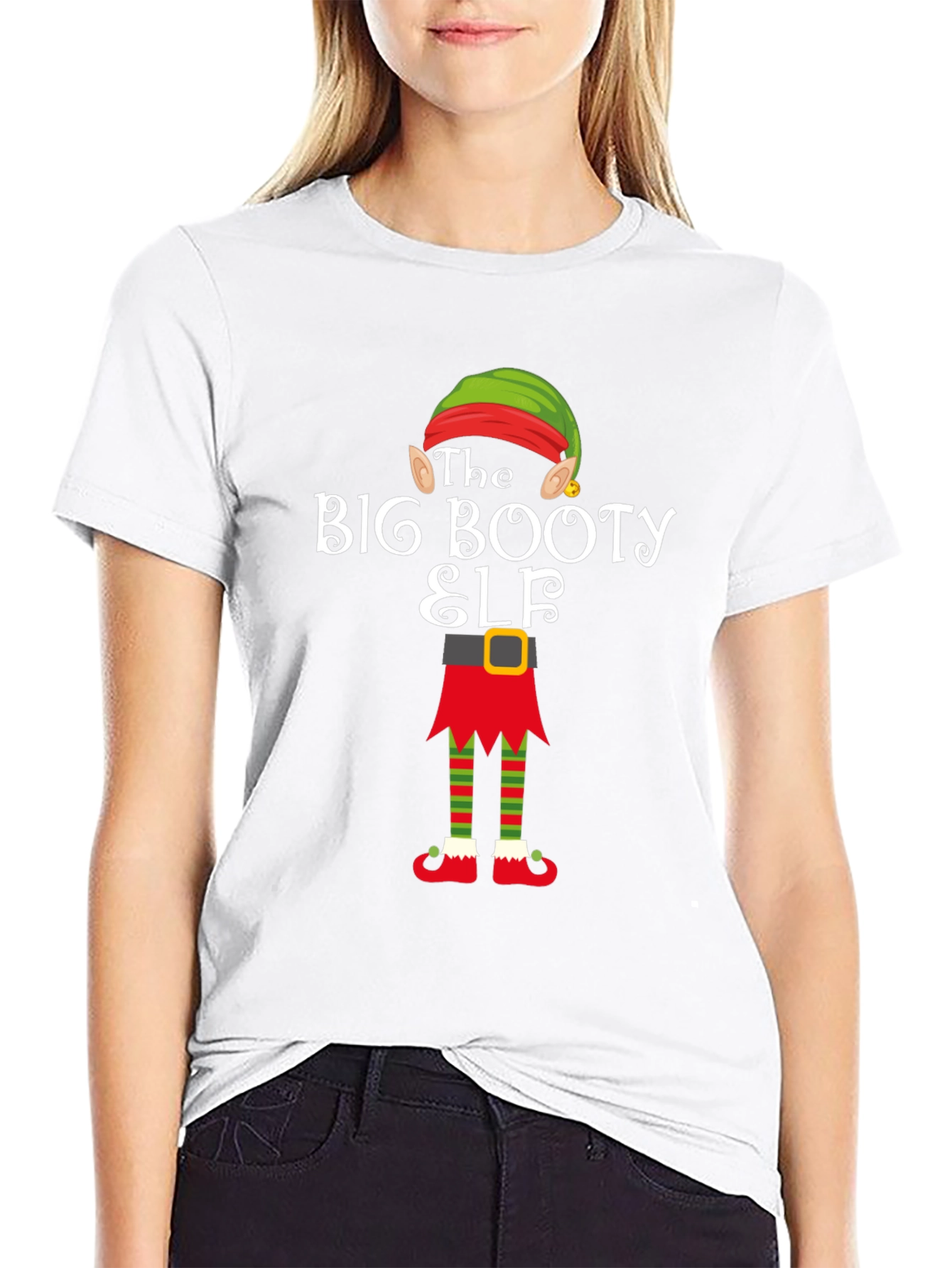 The Big Booty Elf Christmas T-Shirt