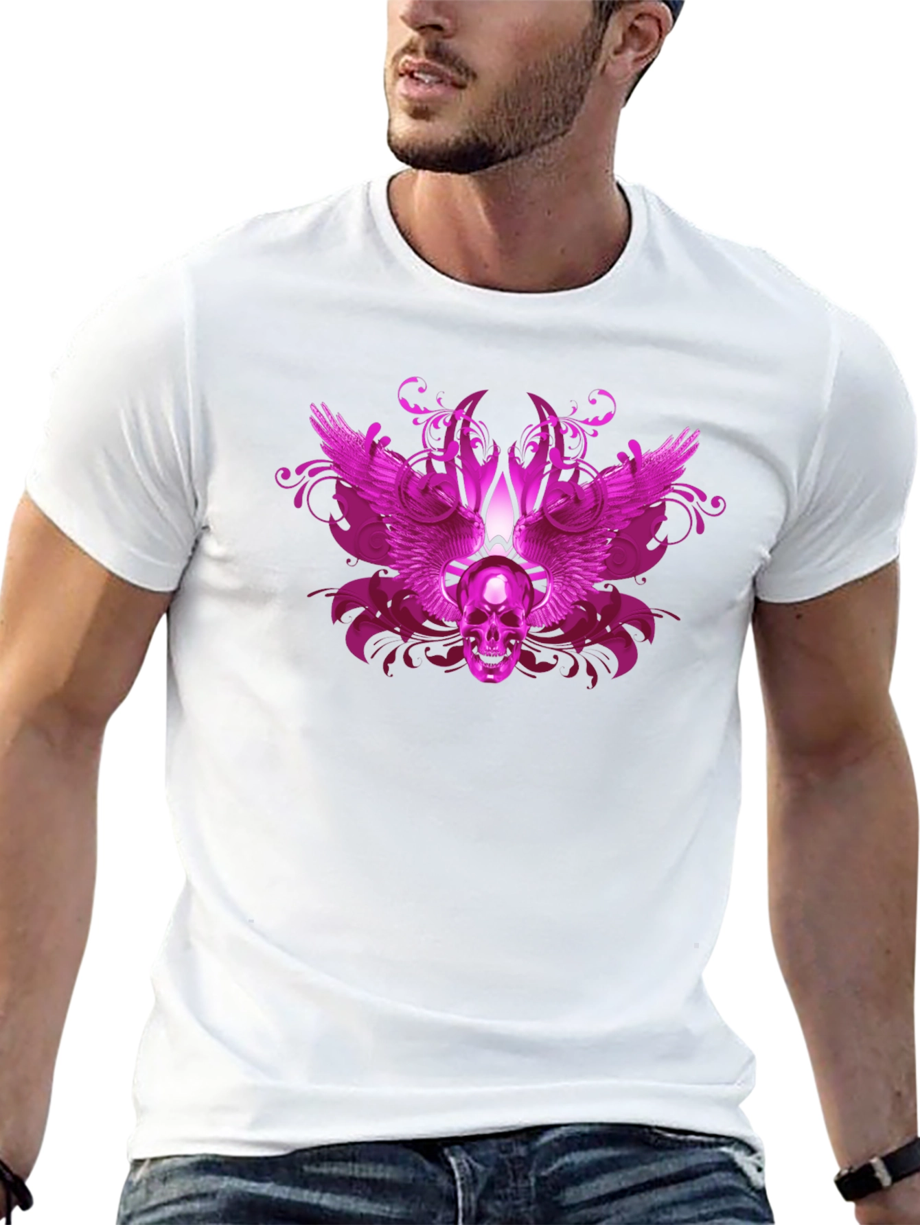 Skull Wings Graphic T-Shirt - Gothic Style