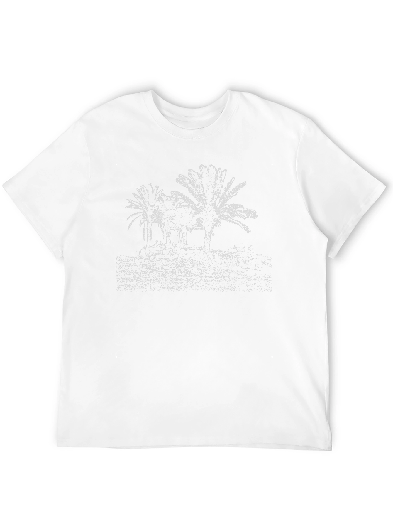 Palm Tree Graphic Black Tee Shirt