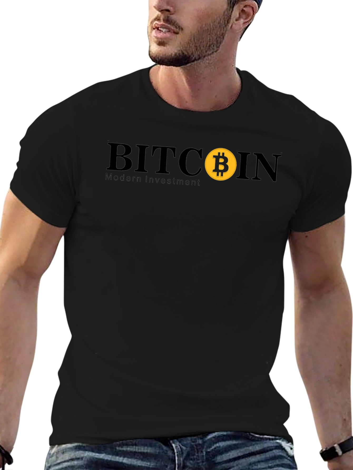 Bitcoin Modern Investment Black T-Shirt