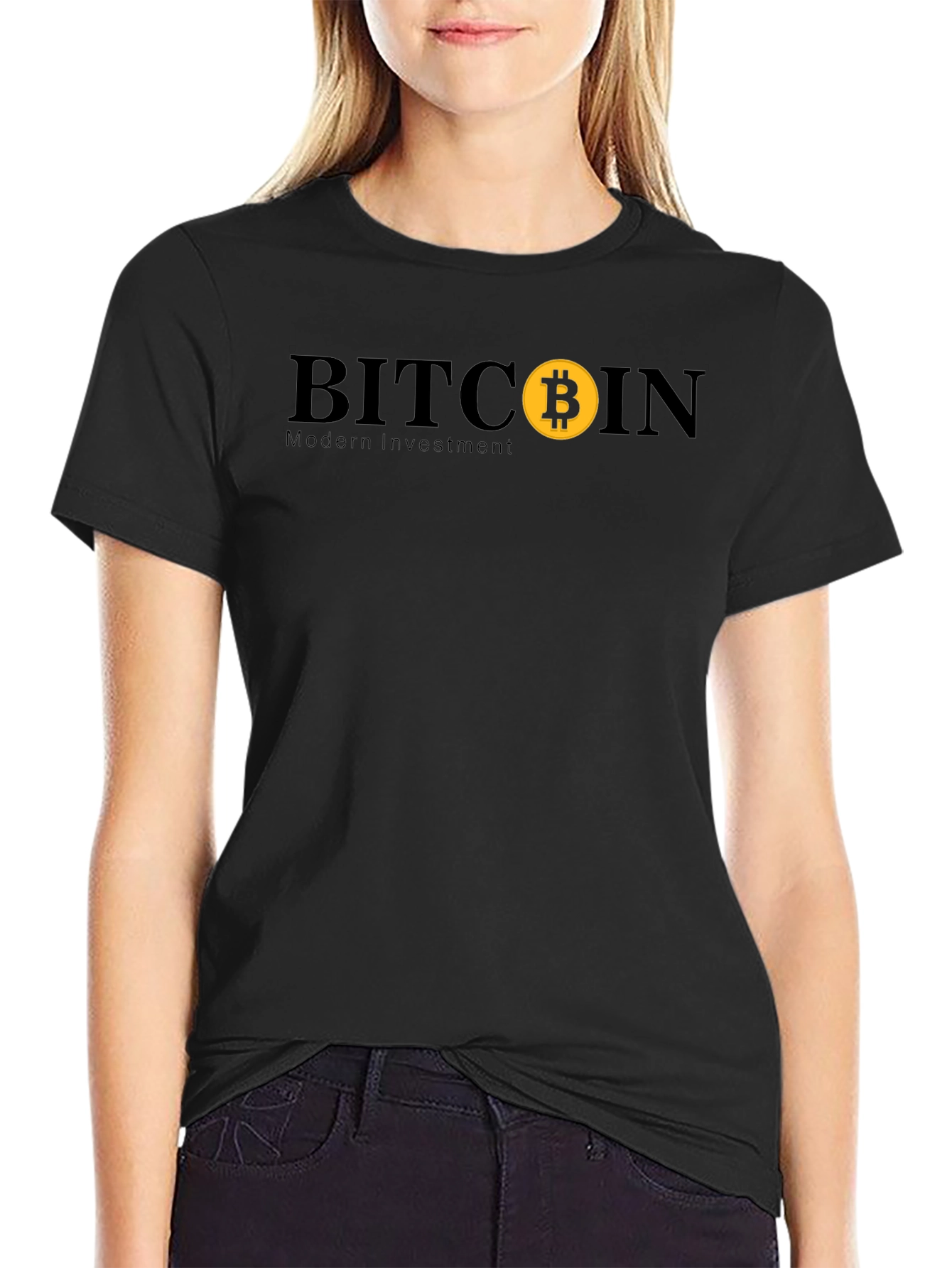 Bitcoin Modern Investment Black T-Shirt