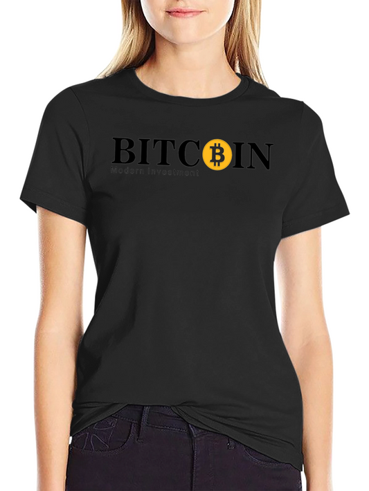 Bitcoin Modern Investment Black T-Shirt