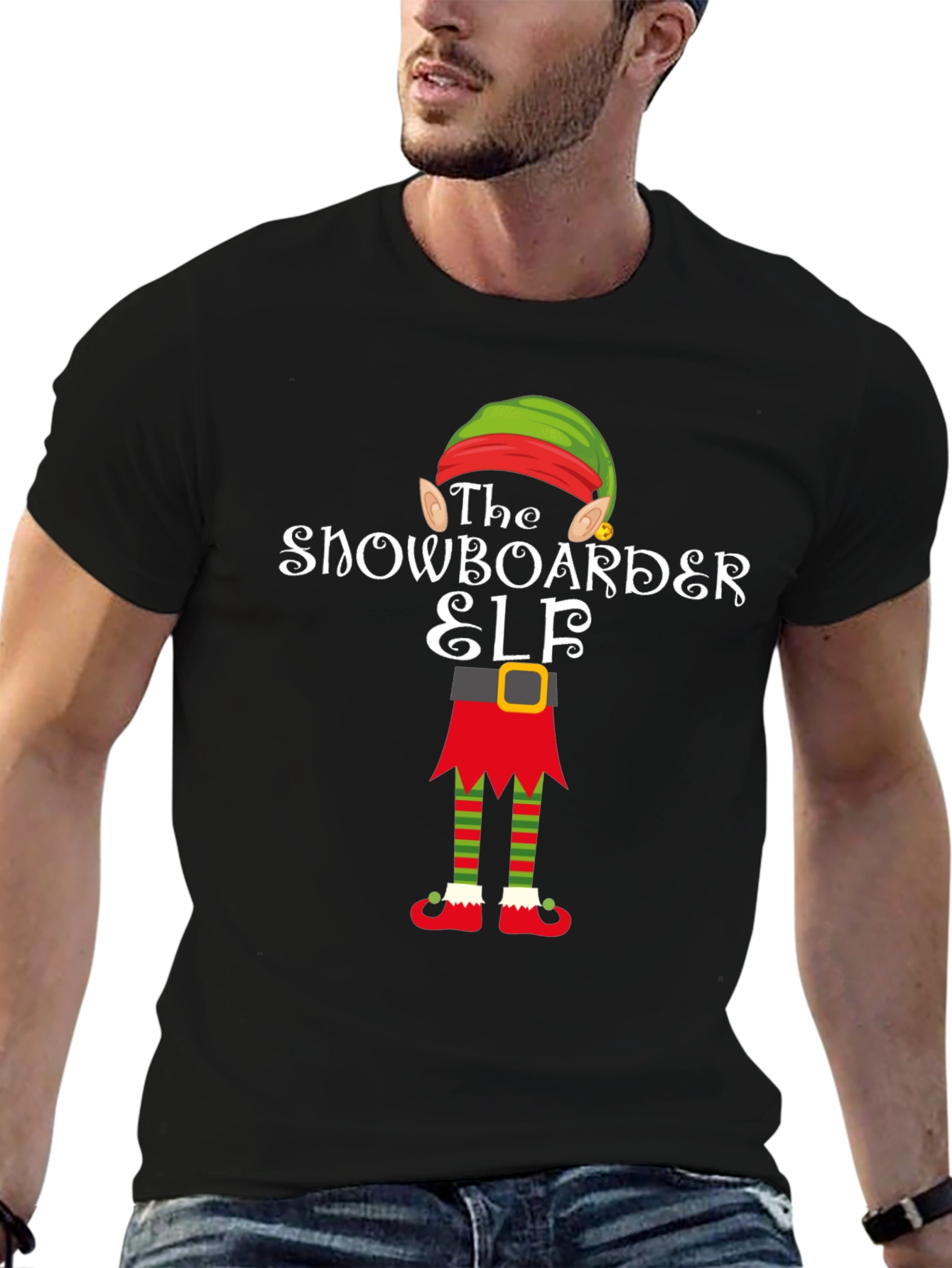 Snowboarder Elf Graphic Tee