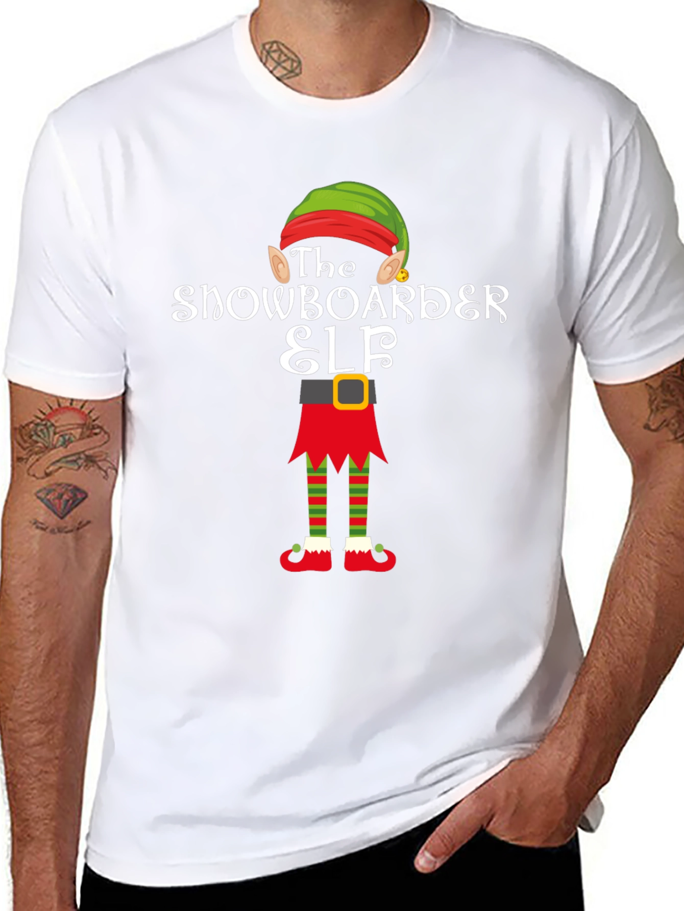 Snowboarder Elf Graphic Tee