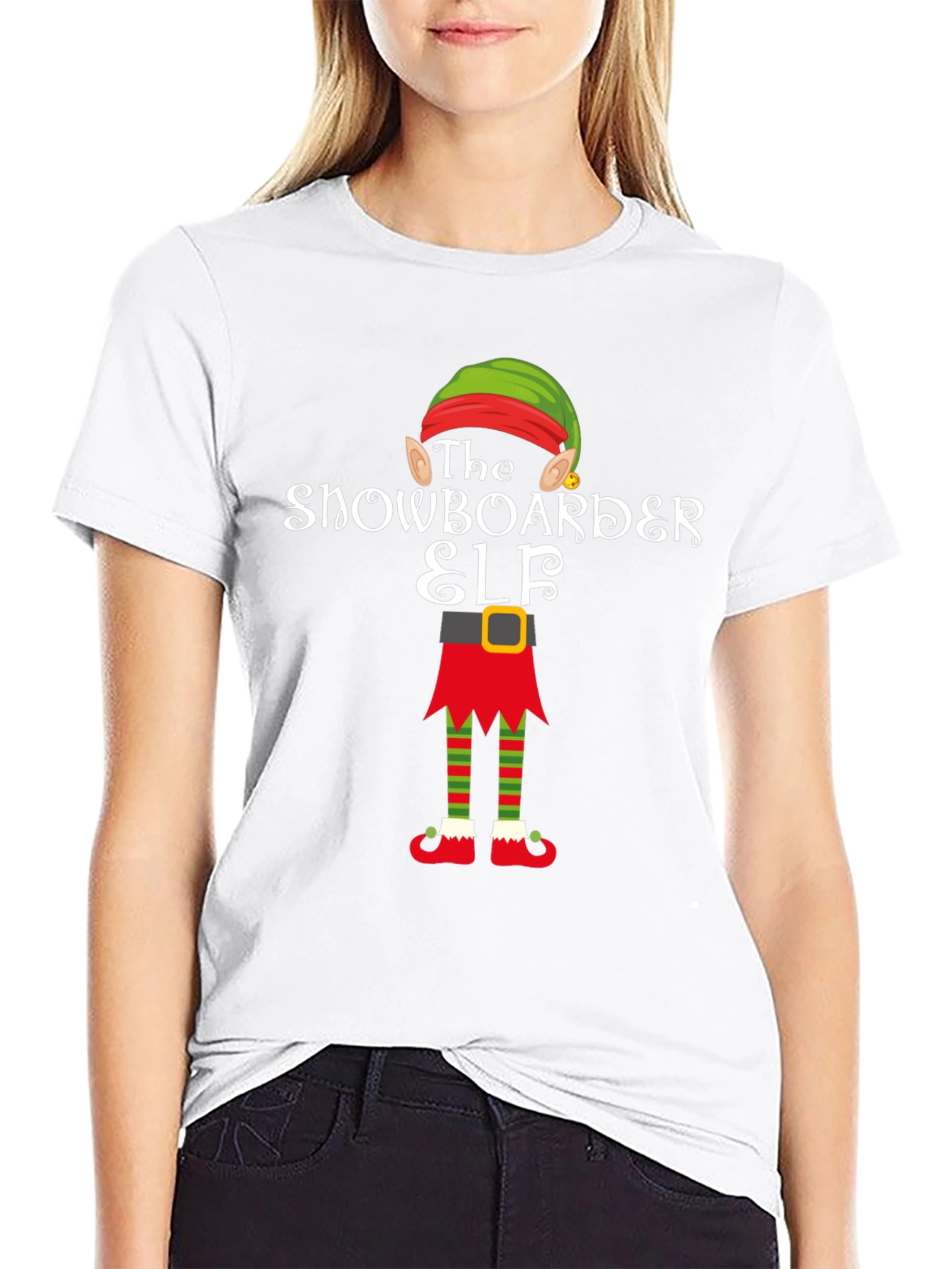 Snowboarder Elf Graphic Tee