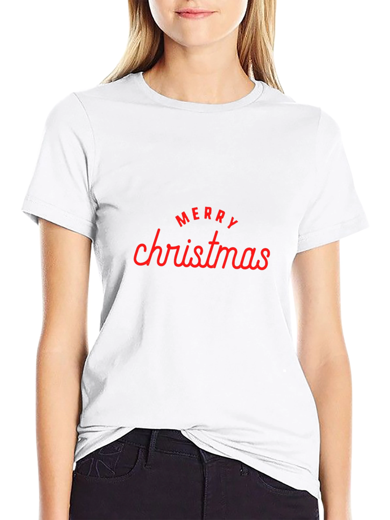 Merry Christmas Graphic Tee - Black Holiday T-Shirt
