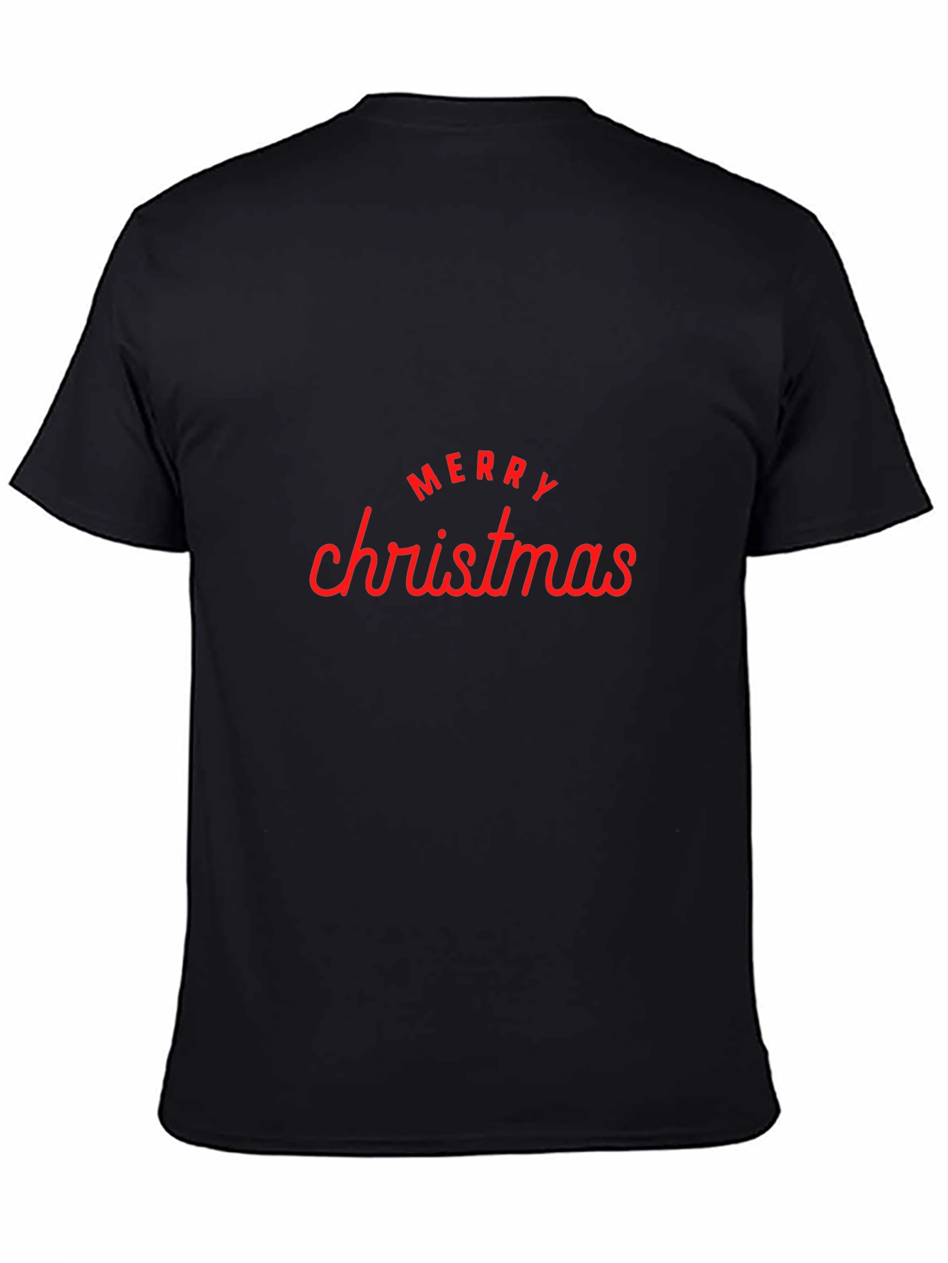 Merry Christmas Graphic Tee - Black Holiday T-Shirt