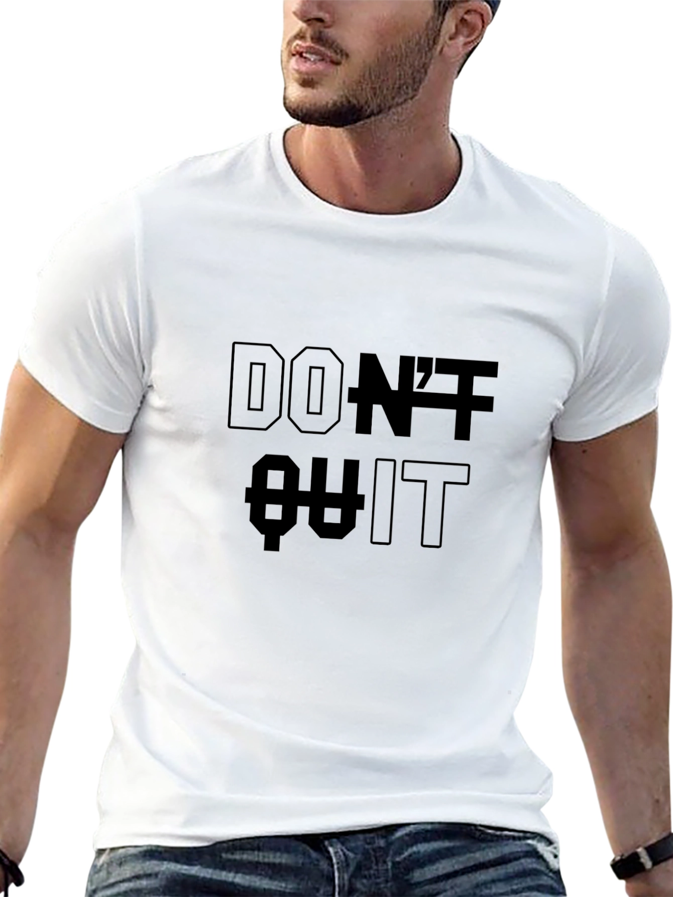 Dont Quit Motivational Black T-Shirt