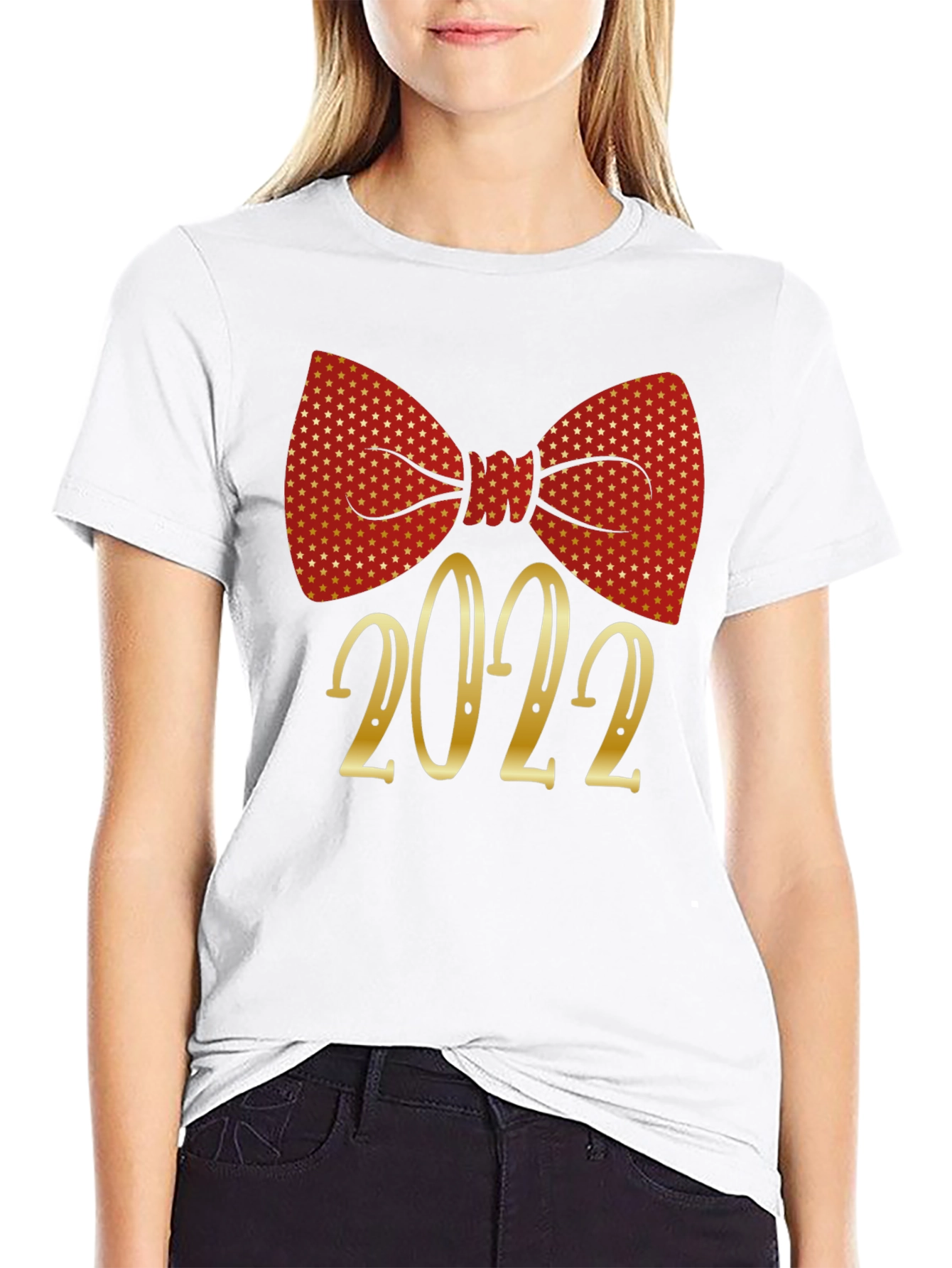 Festive 2022 Bow Tie Graphic T-Shirt